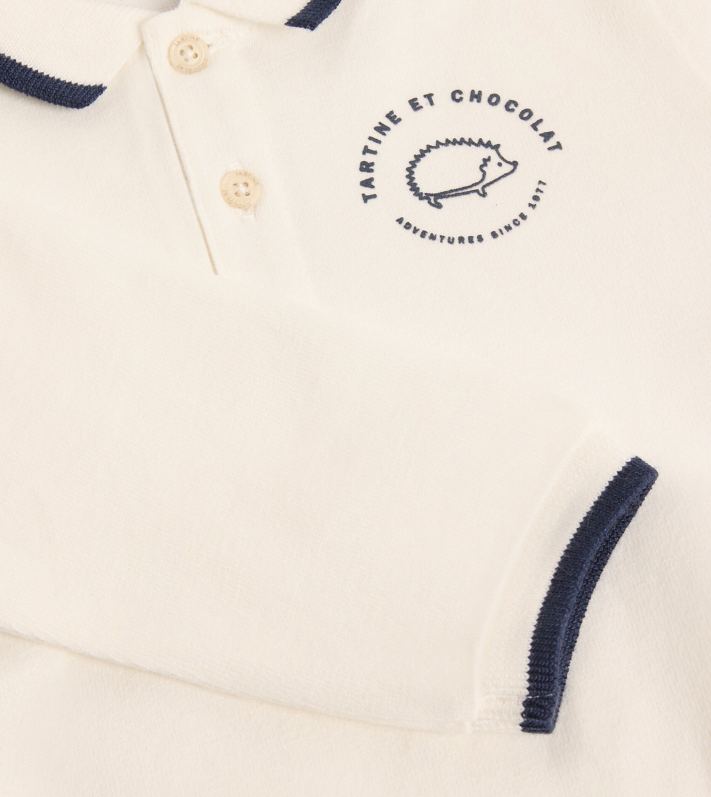 Cotton Embroidered Polo Shirt (3 Months-4 Years) 13NACRE Image 2