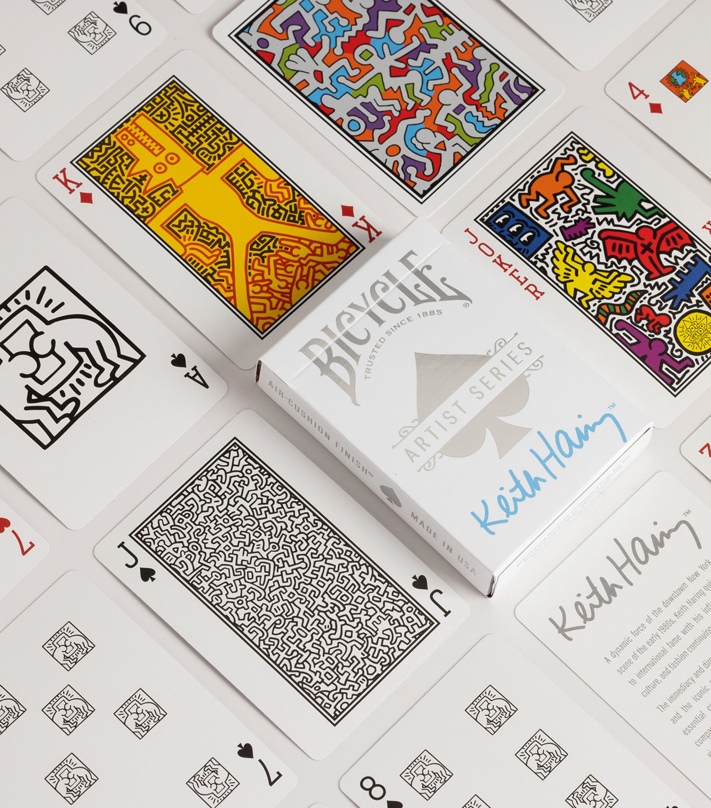 BICYCLE Artist Series Keith Haring Playing Cards White Image 4