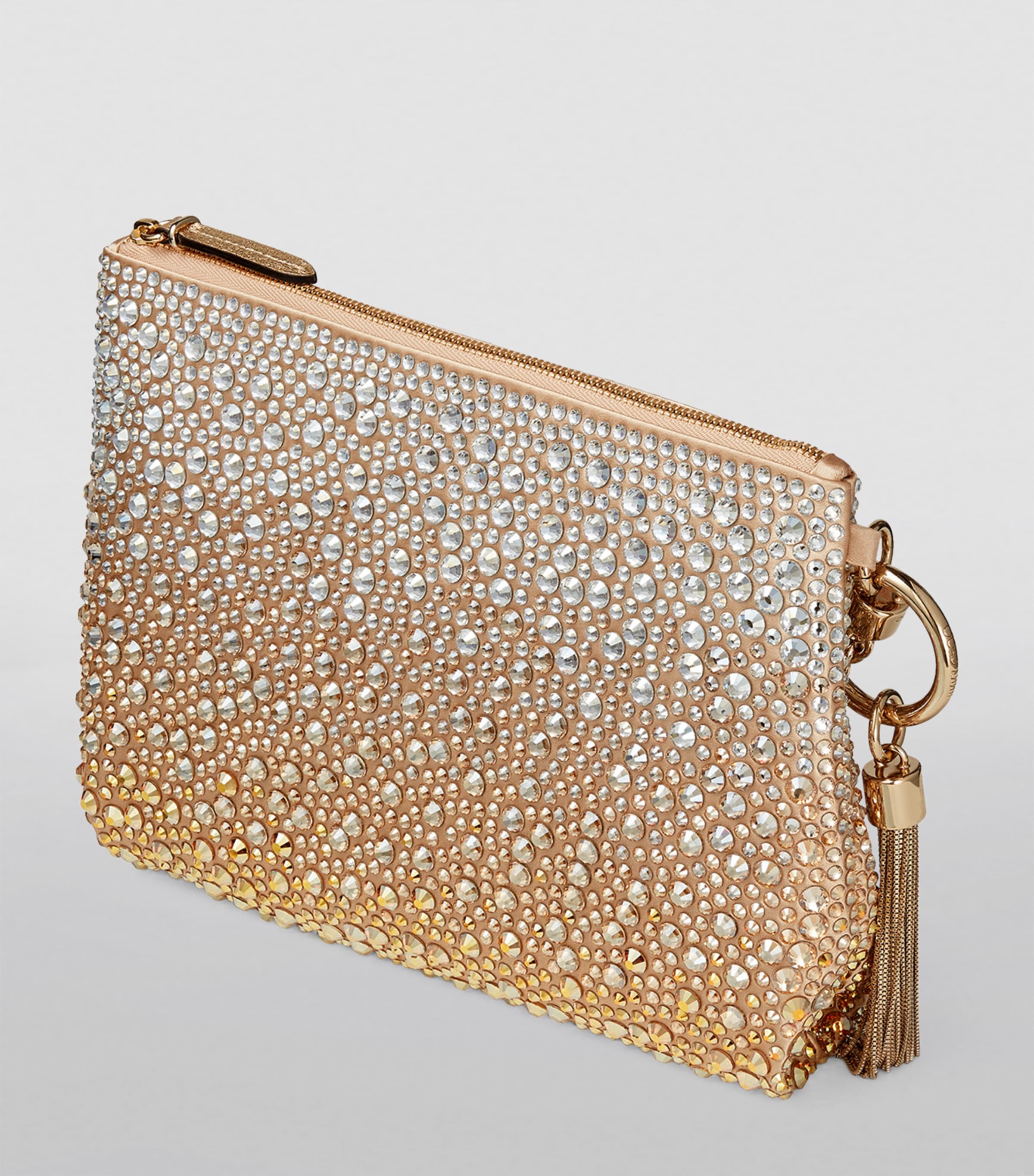 Crystal-Embellished Callie Clutch Bag GOLD/GOLD Image 3