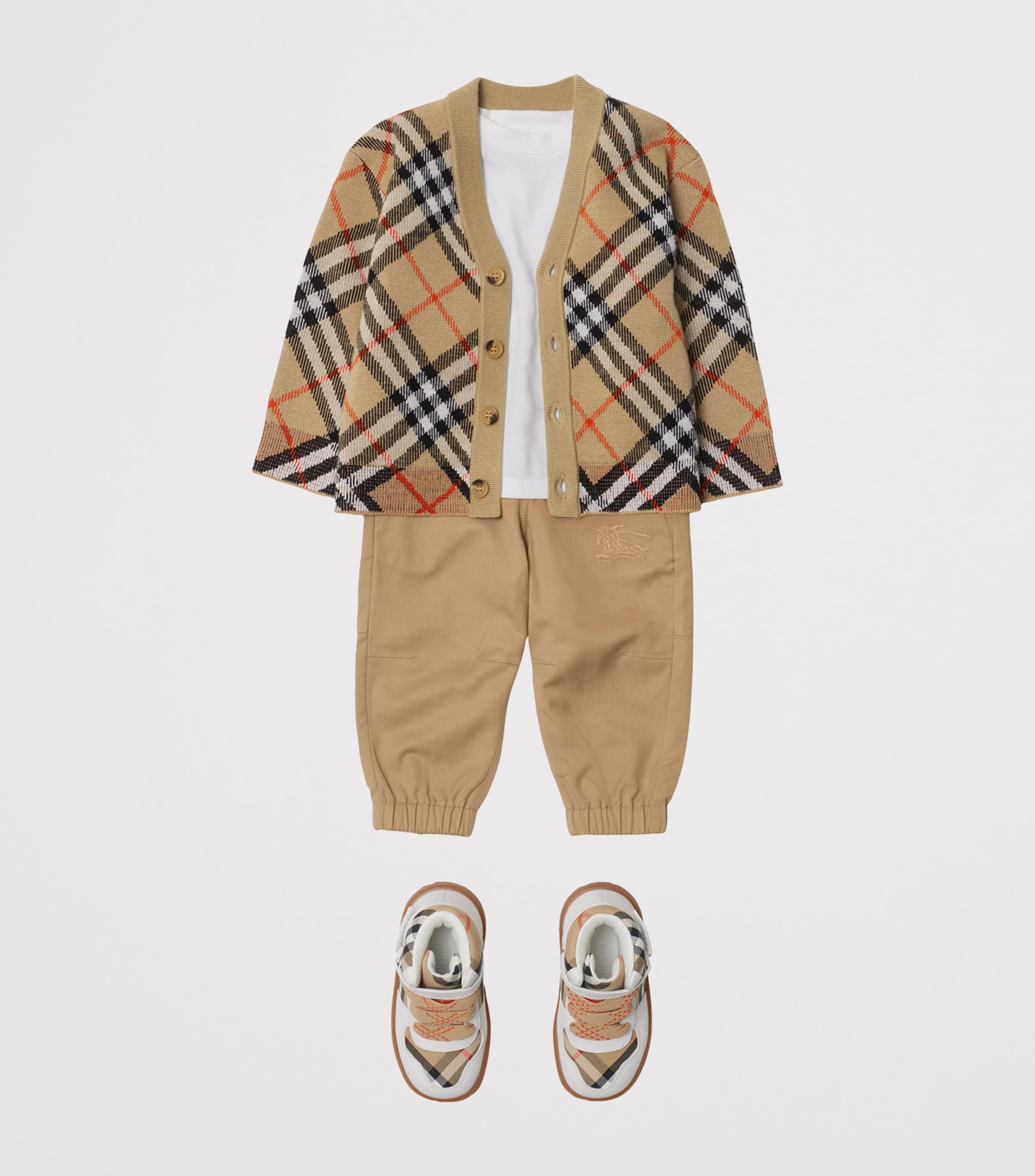 Wool Check Cardigan (6-24 Months) SAND IP CHECK Image 4