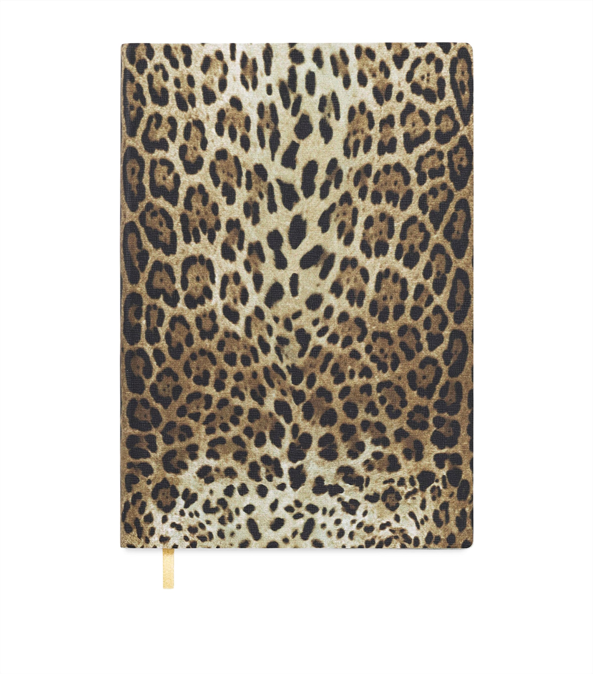 Dolce & Gabbana Casa Leopardo Print A5 Notebook In Animal Print