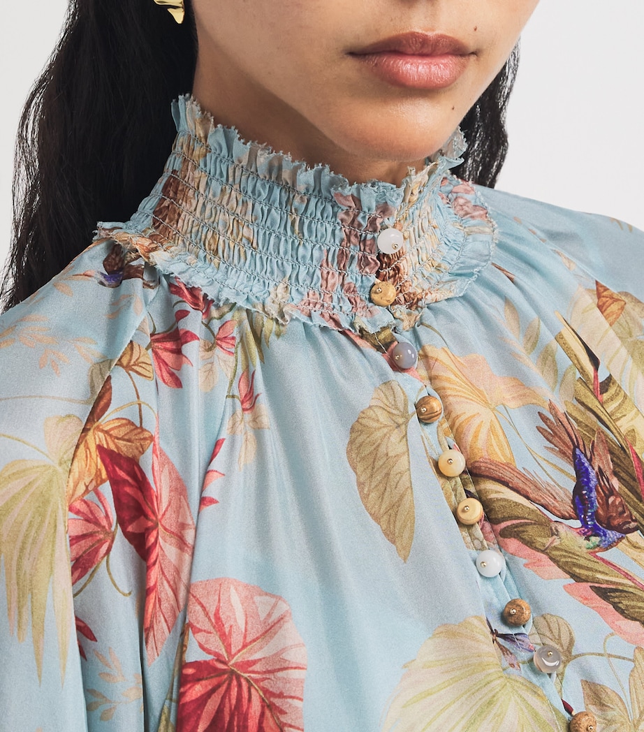 Silk Palm Ascension Maxi Dress AQPLMFLO/AQA PM FLRL Image 6