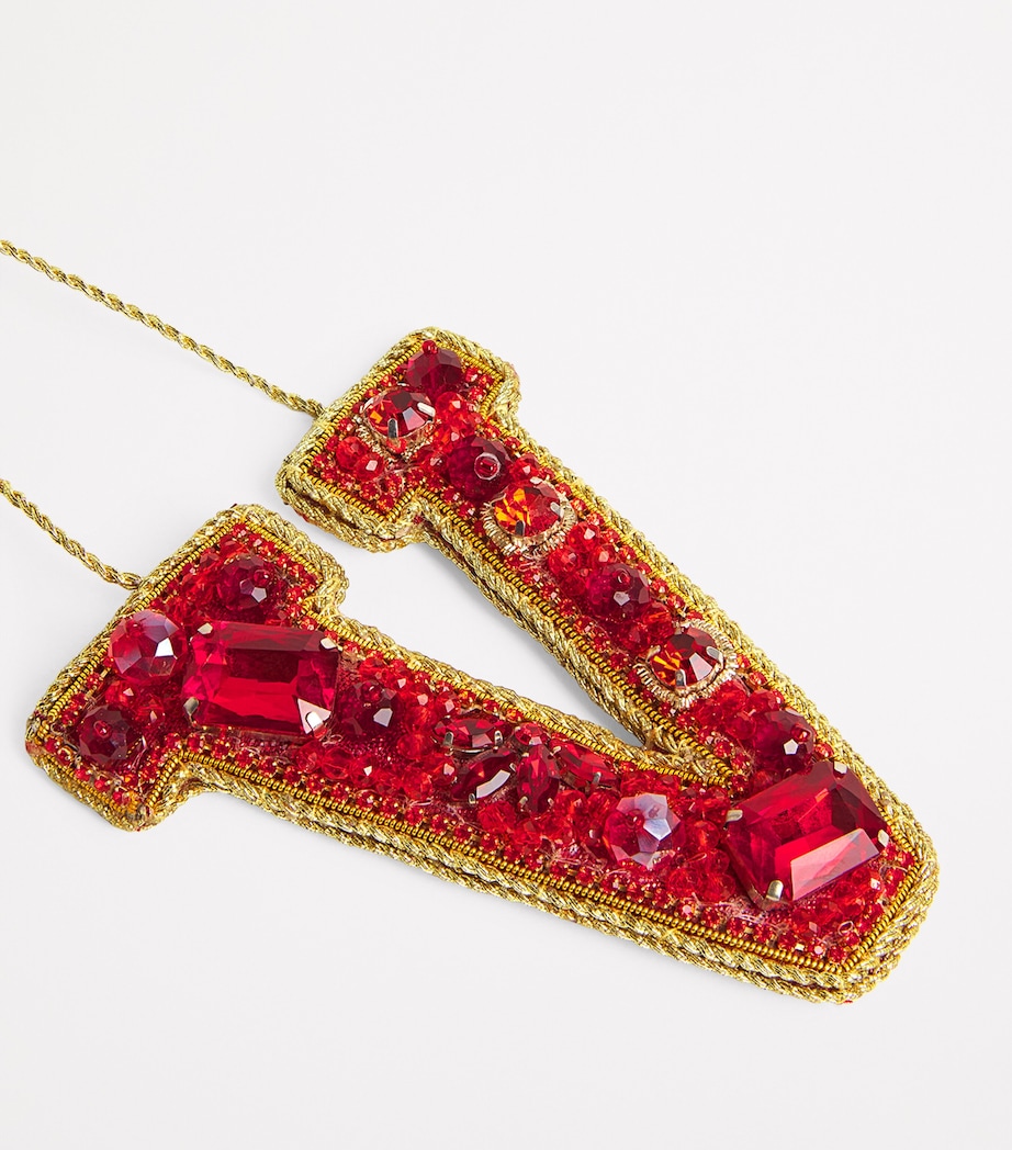 Embellished V Tree Decoration RED Image 2