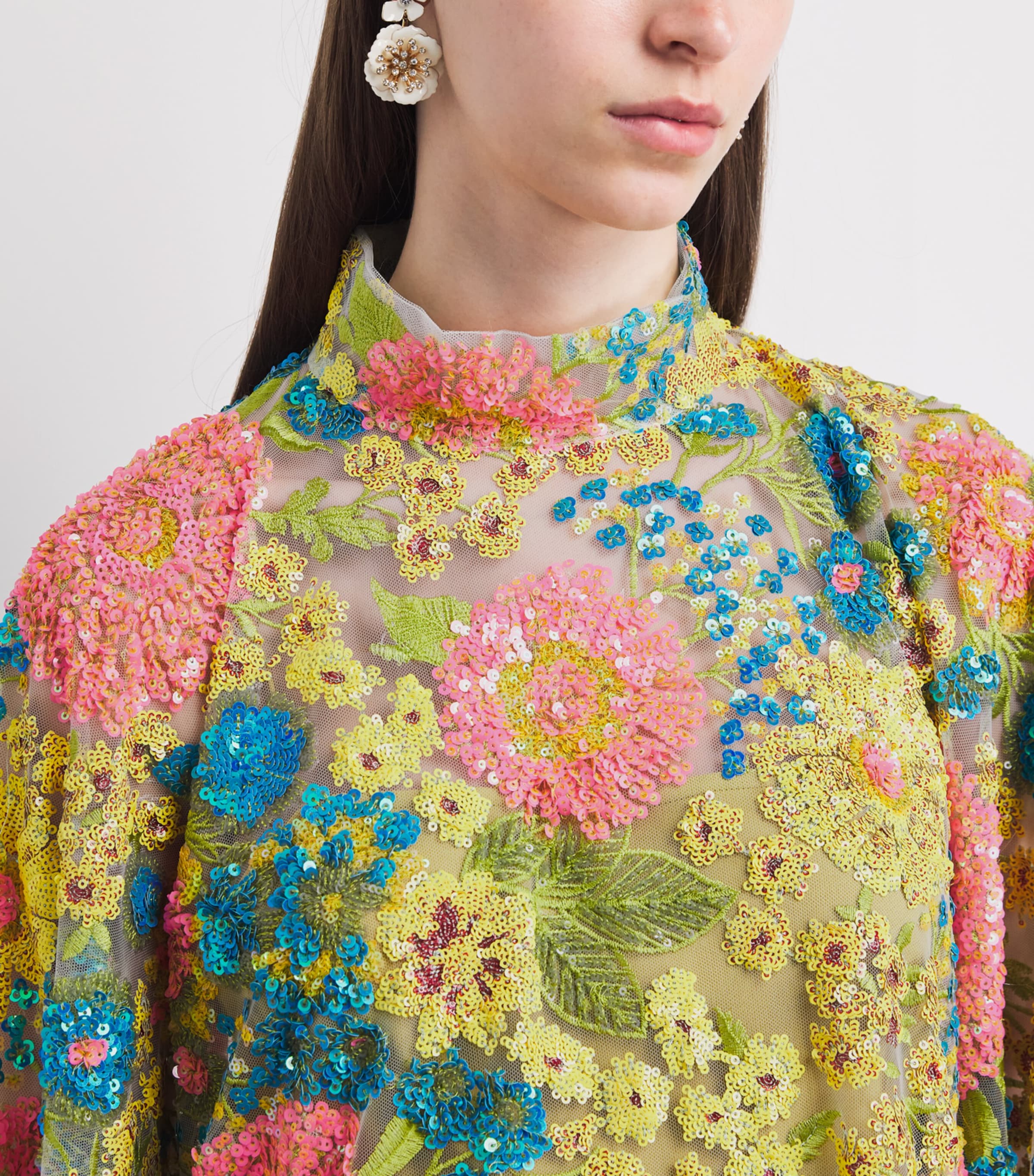 Taller Marmo Womens Sequin Graham Kaftan Mini Dress Image 5