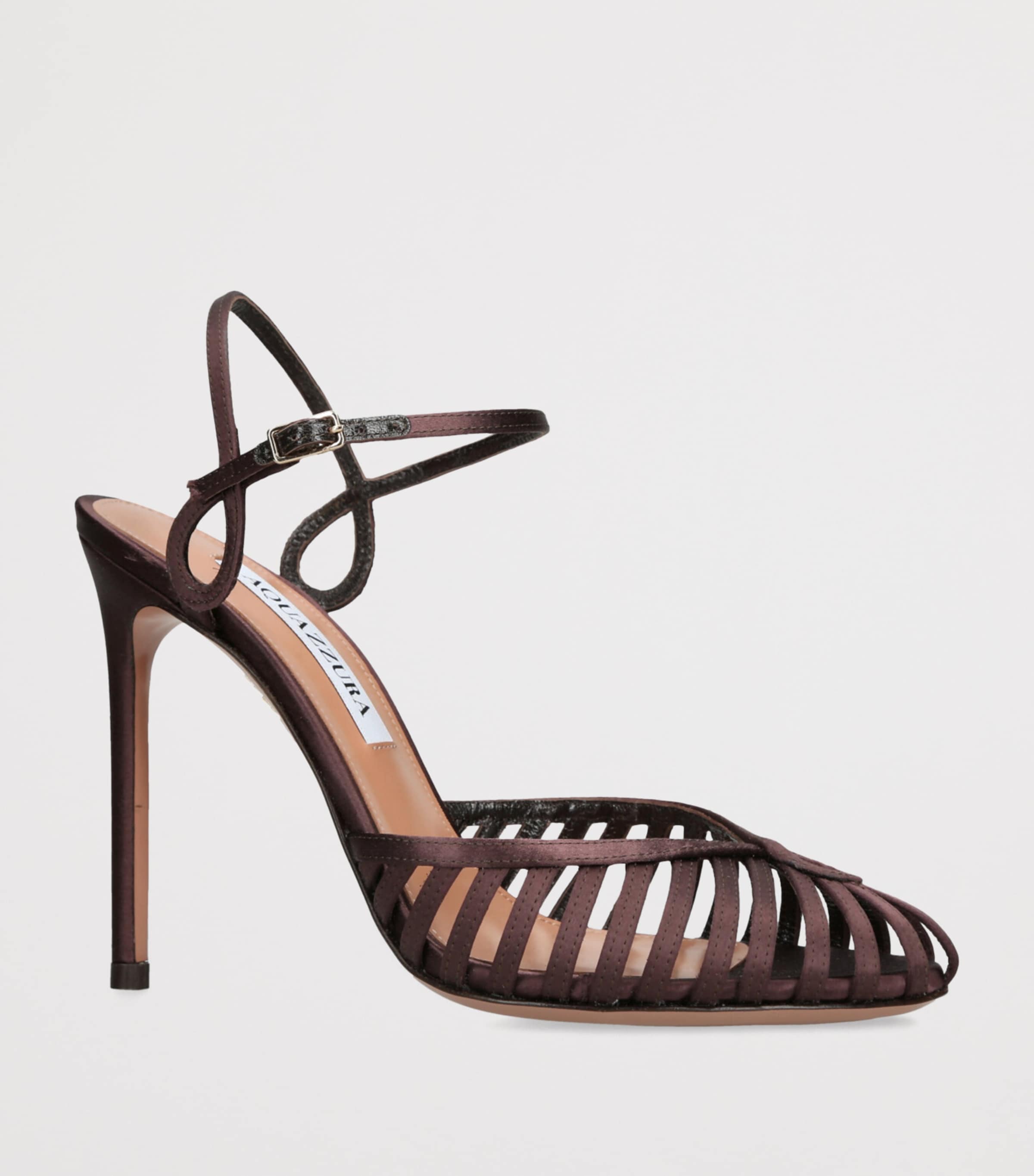 Satin Sweet Surrender Pumps 105 DARK BROWN Image 3