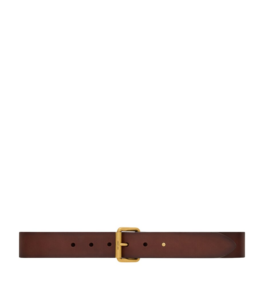 Saint Laurent Leather Motorcycle Belt Image 1