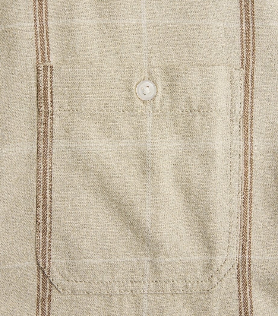 PAIGE Mens Check Everett Shirt Feathered Talc Image 6