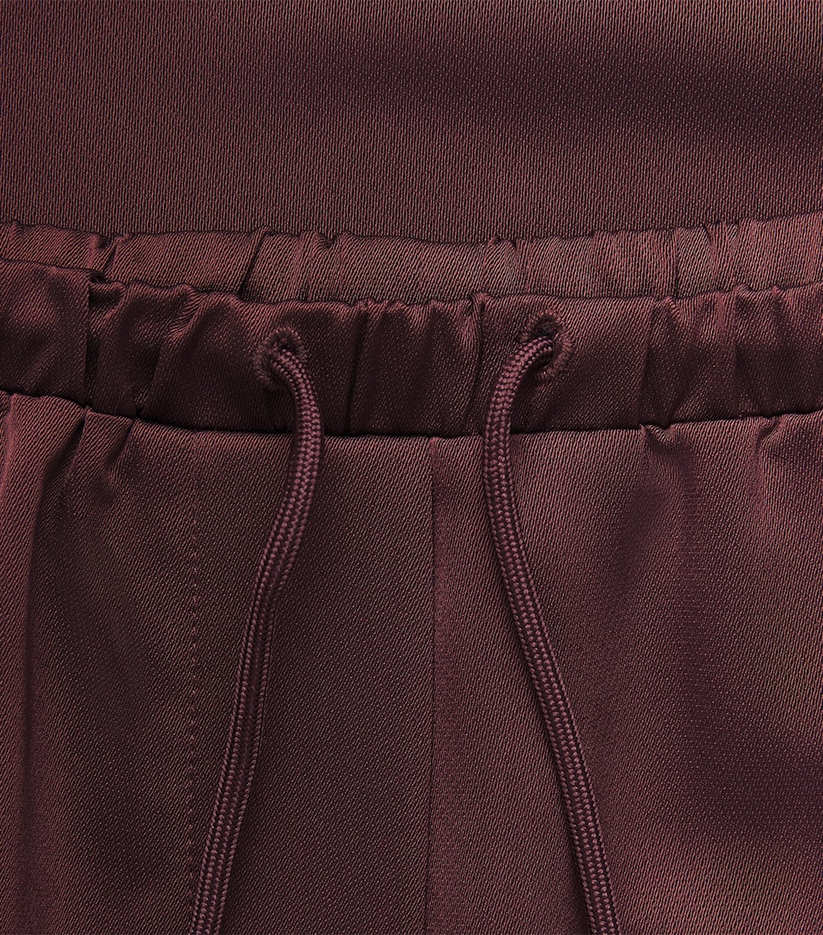 CAMILLA AND MARC Womens Satin Drawstring Ground Trousers Burgundy Image 6