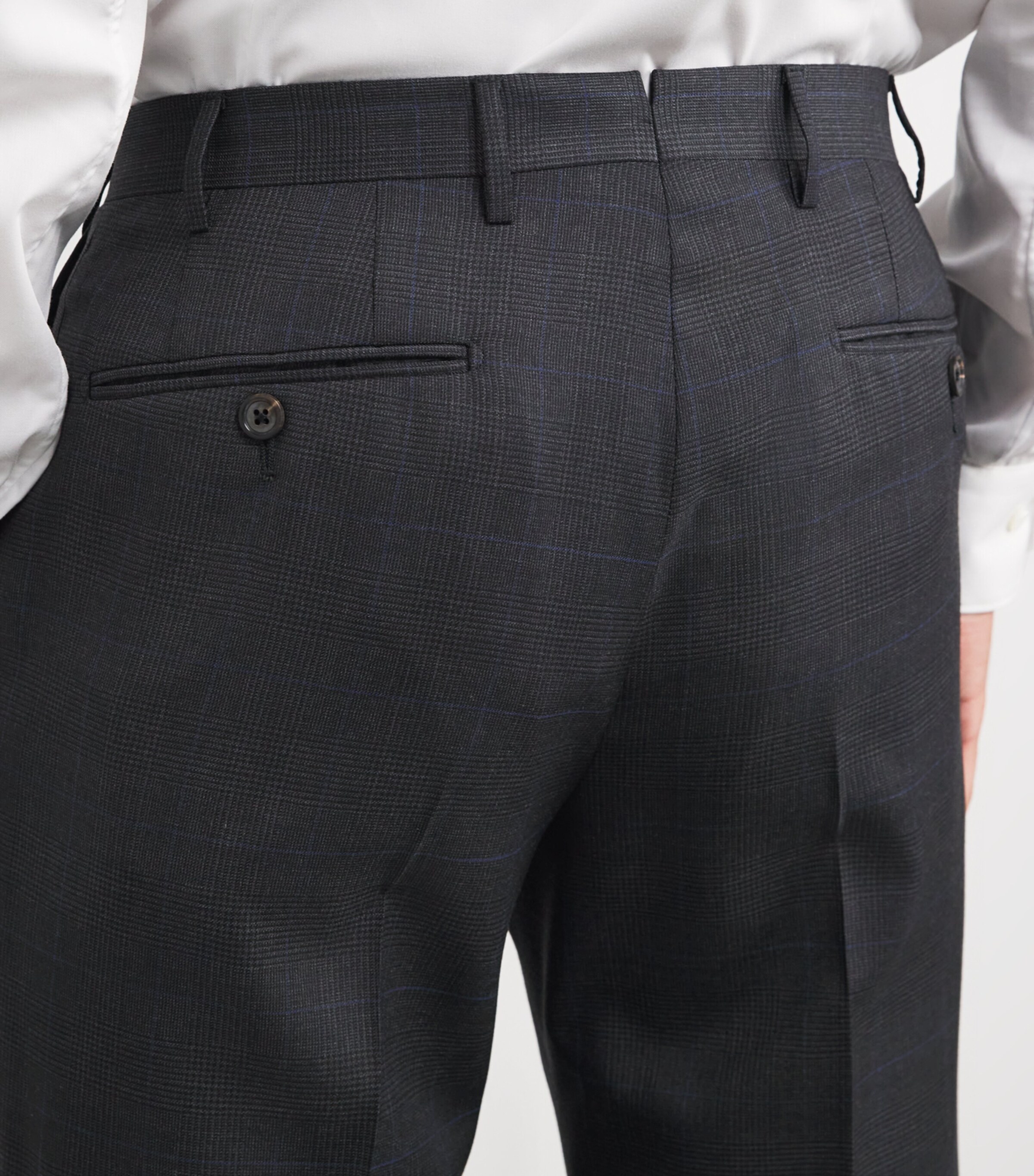 Corneliani Mens Virgin Wool 2-Piece Suit Grey Melange Image 6