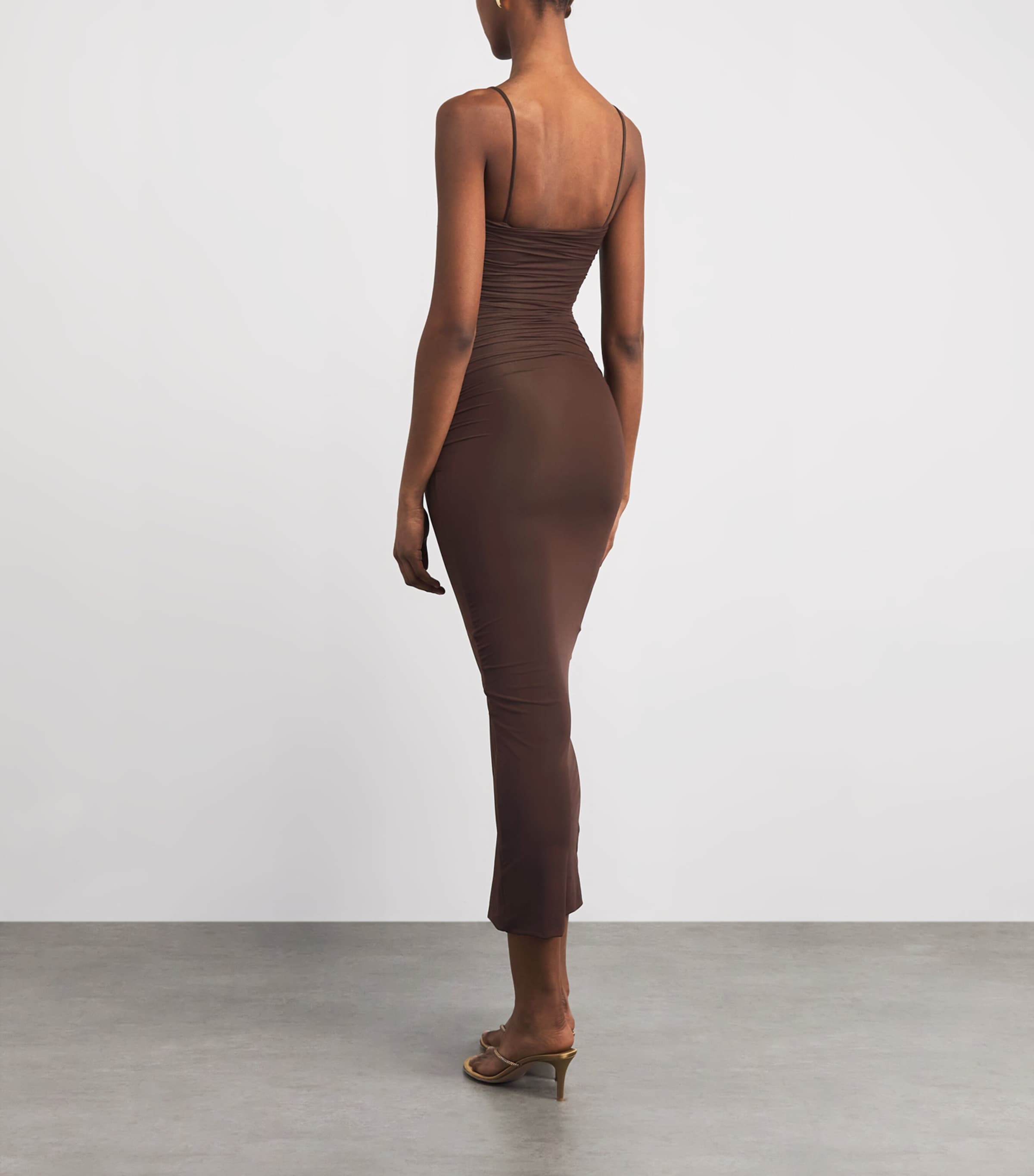 Maygel Coronel Brown Floral Appliqu Susurro Midi Dress | Harrods UK