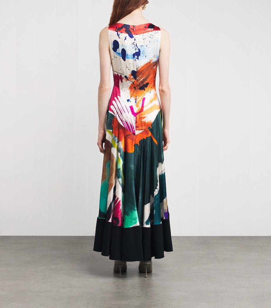 Silk Munir Midi Dress CHALK LEDA Image 3