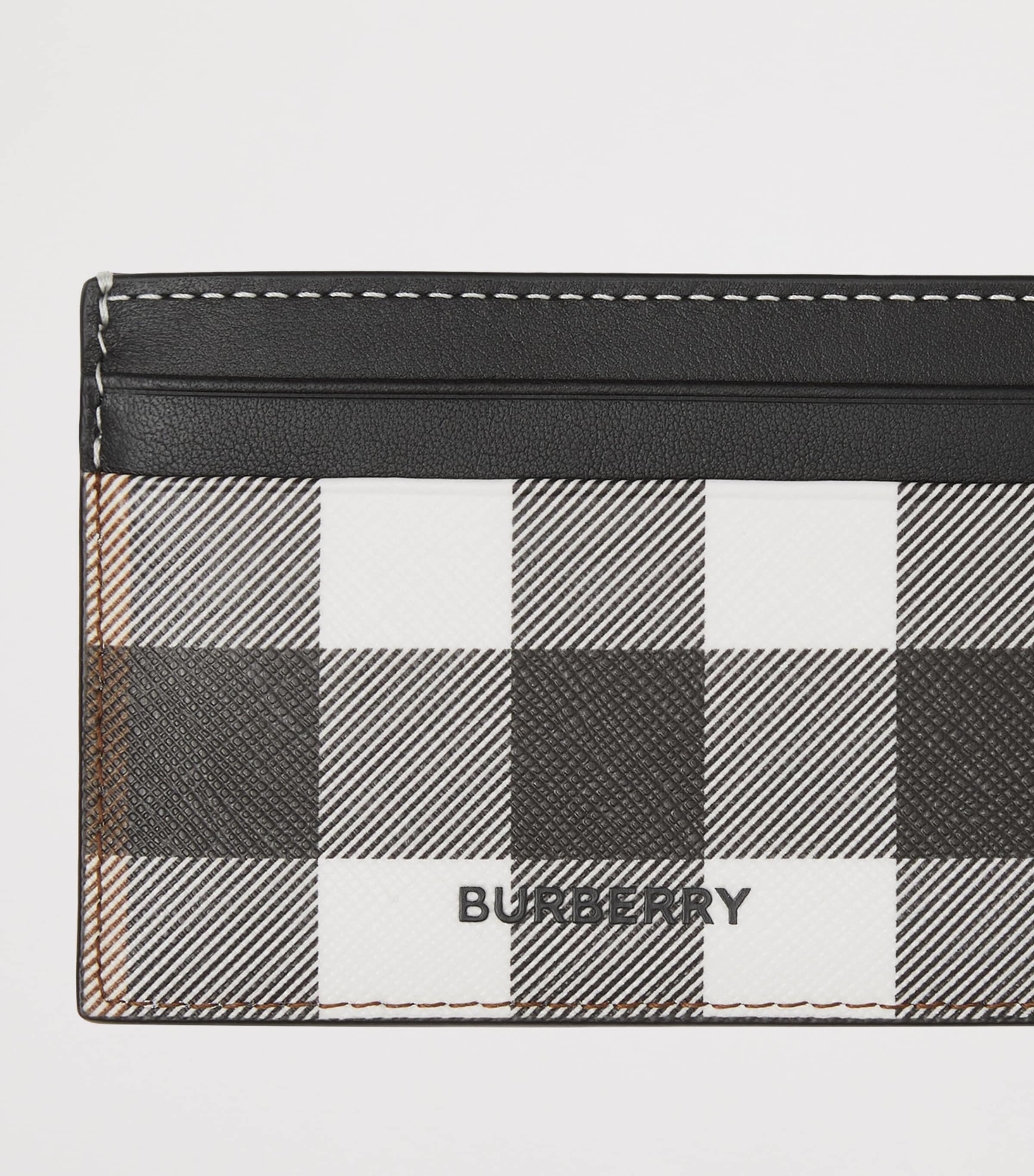 Check Logo Card Holder DARK BIRCH BROWN Image 2