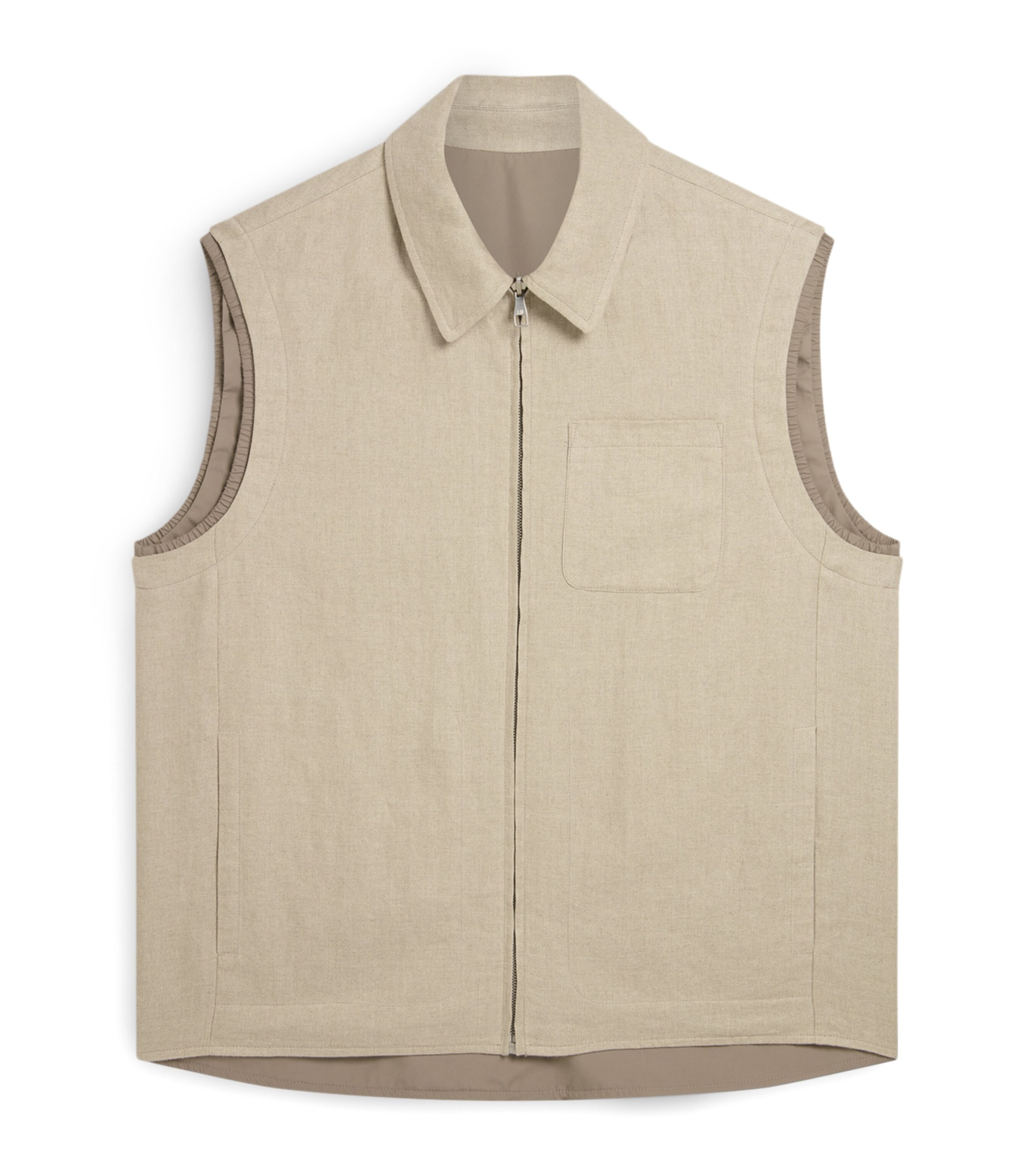 Dunhill Reversible Linen Gilet In Multi
