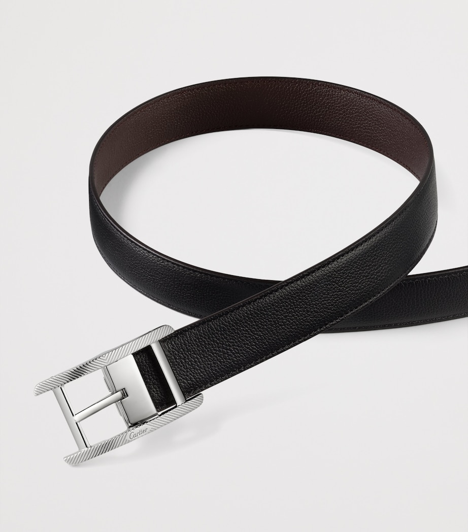 Leather Reversible Tank de Cartier Belt BLACK & BROWN Image 2