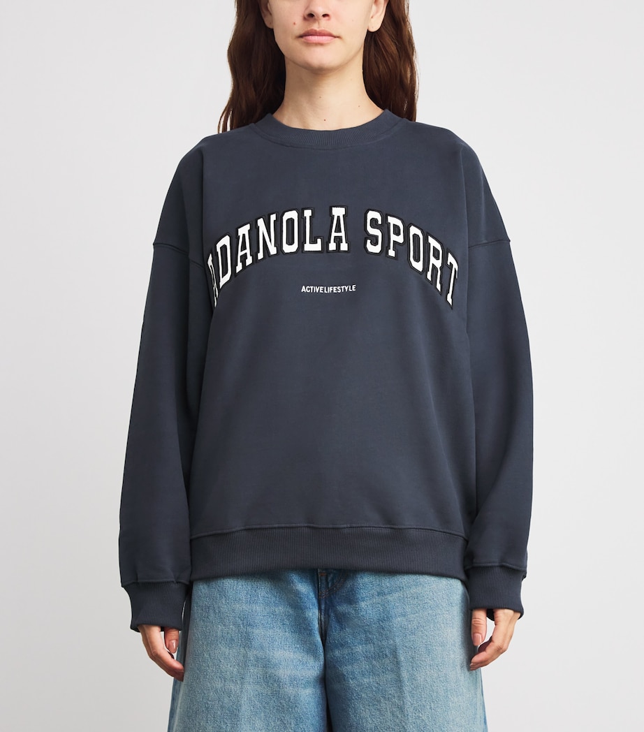 Organic Cotton Logo Sweatshirt MIDNIGHT BLUE Image 3