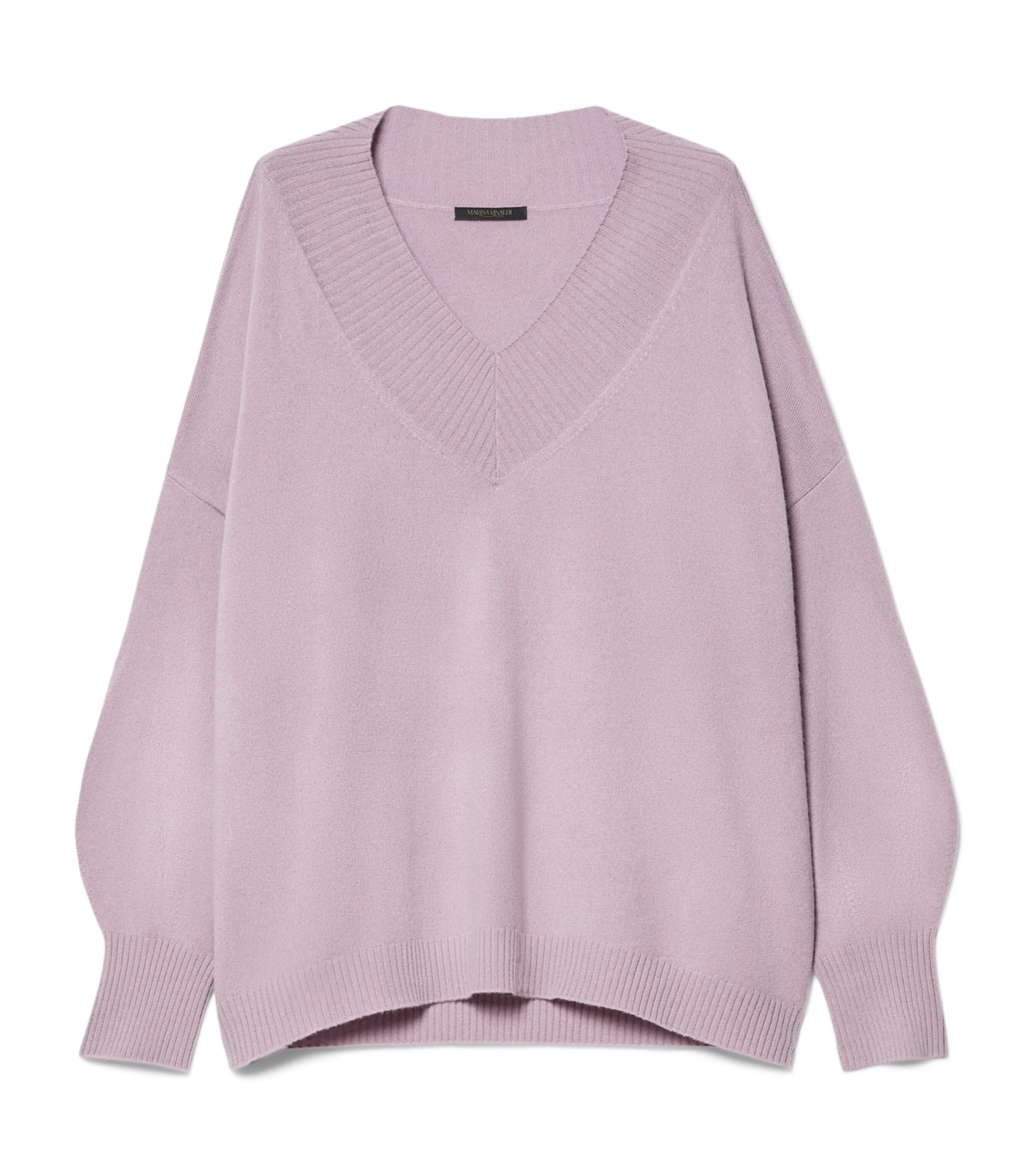 Marina Rinaldi Womens Cashmere V-Neck Sweater Lilac Image 1