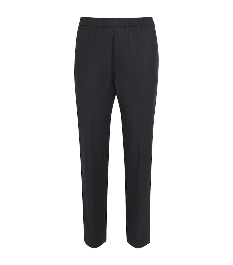 Virgin Wool Drawstring Trousers 170 NAVY Image 1