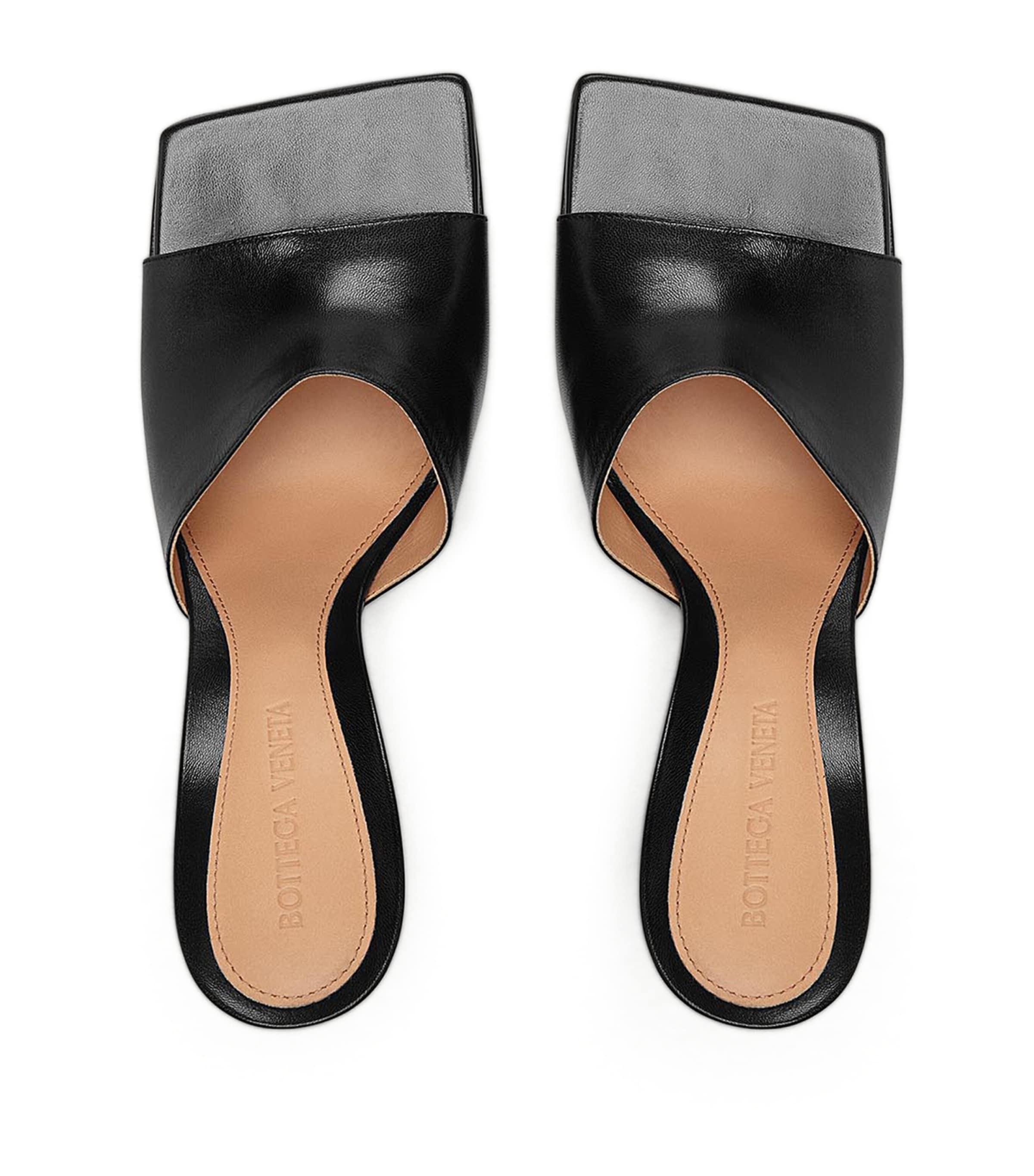 Leather Stretch Mules 90 NERO/NERO Image 2