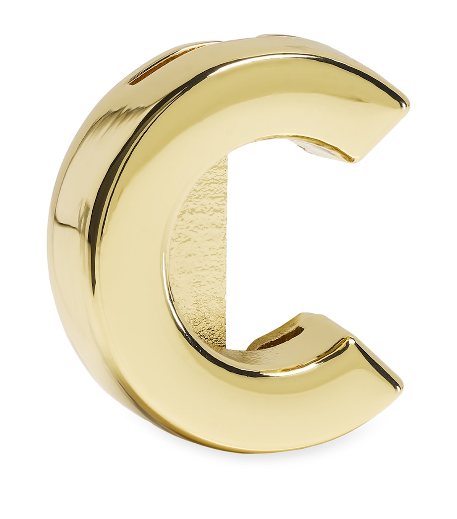 Gold-Plated C Notebook Charm GOLD Image 3