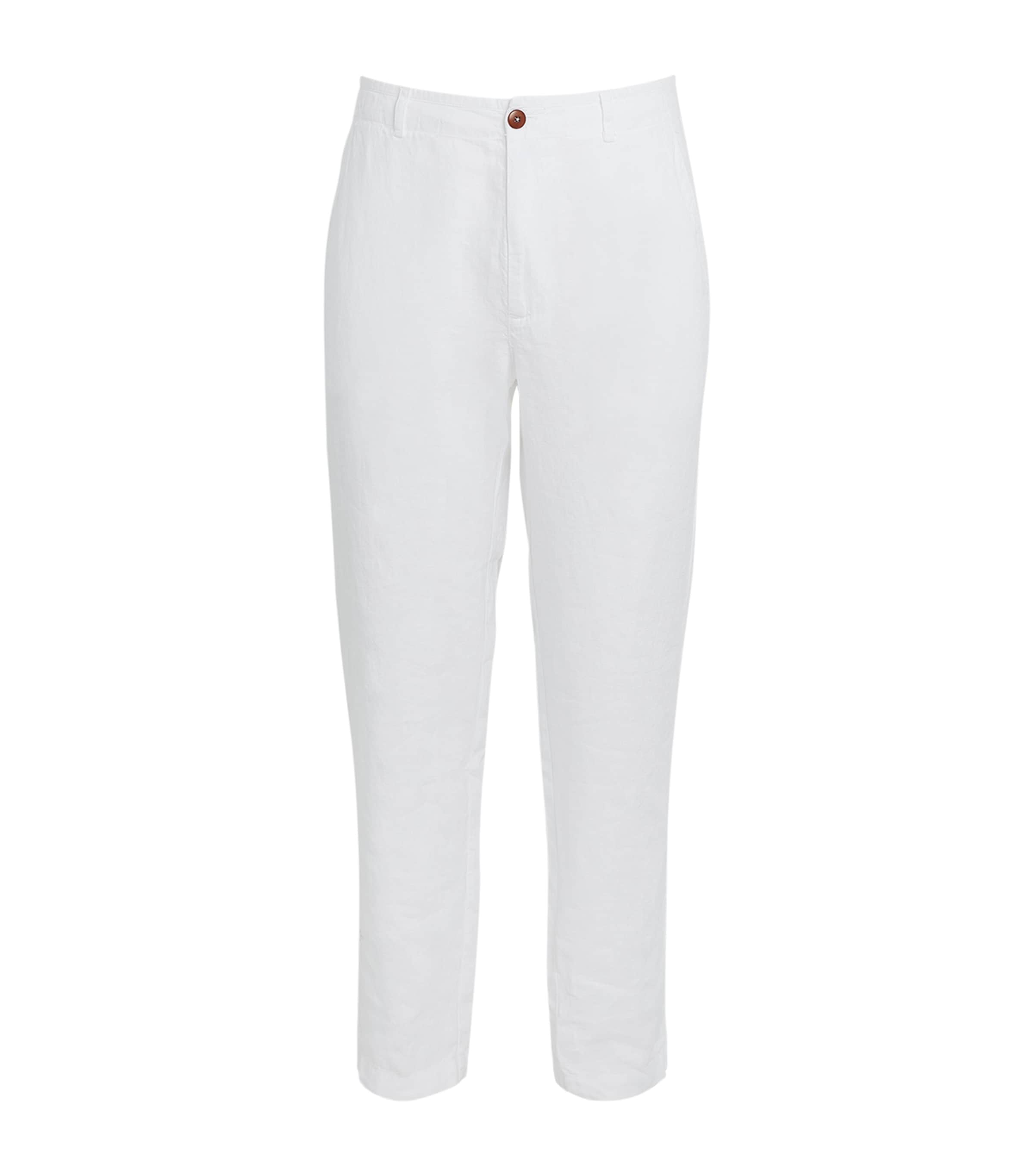 Shop Love Brand & Co. Linen Randall Trousers In White