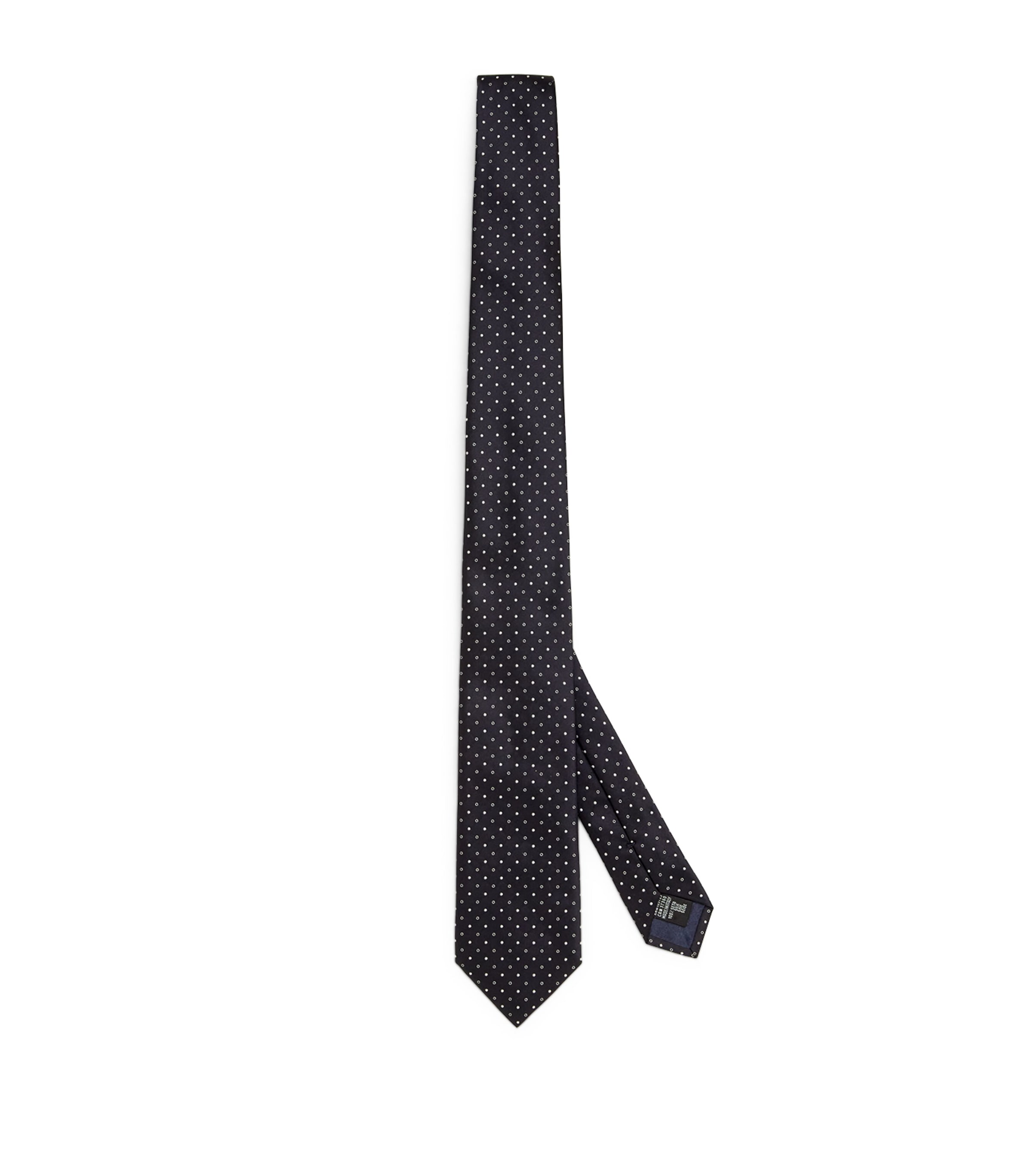 Giorgio Armani Silk Polka Dot Jacquard Tie In Blue