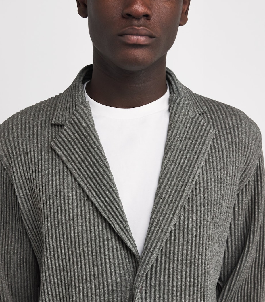 Wool-Effect Pleated Blazer 12-GRAY Image 6