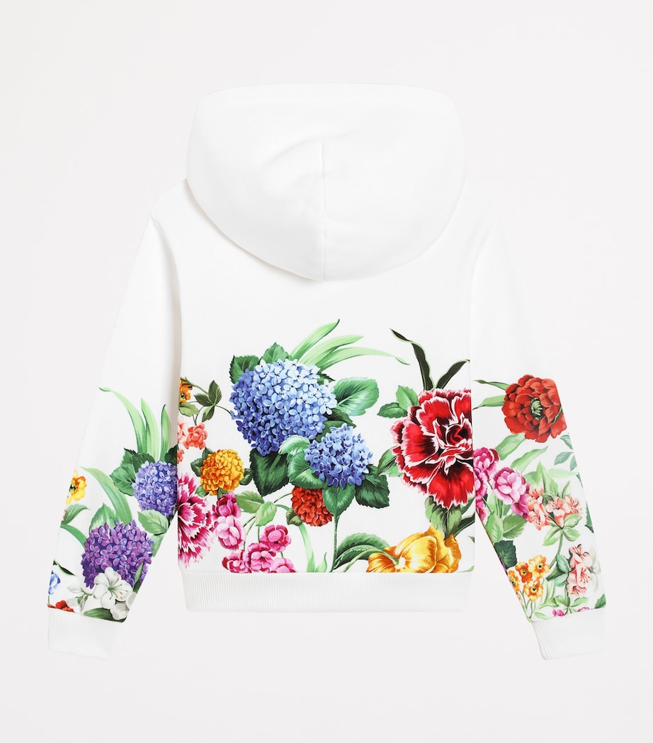 Cotton Floral Hoodie (8-12+ Years) HA5KU-MIX FIORI Image 2