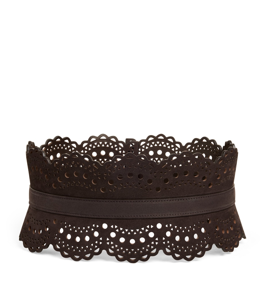 Alaïa Leather Bustier Belt Dark Brown Image 2