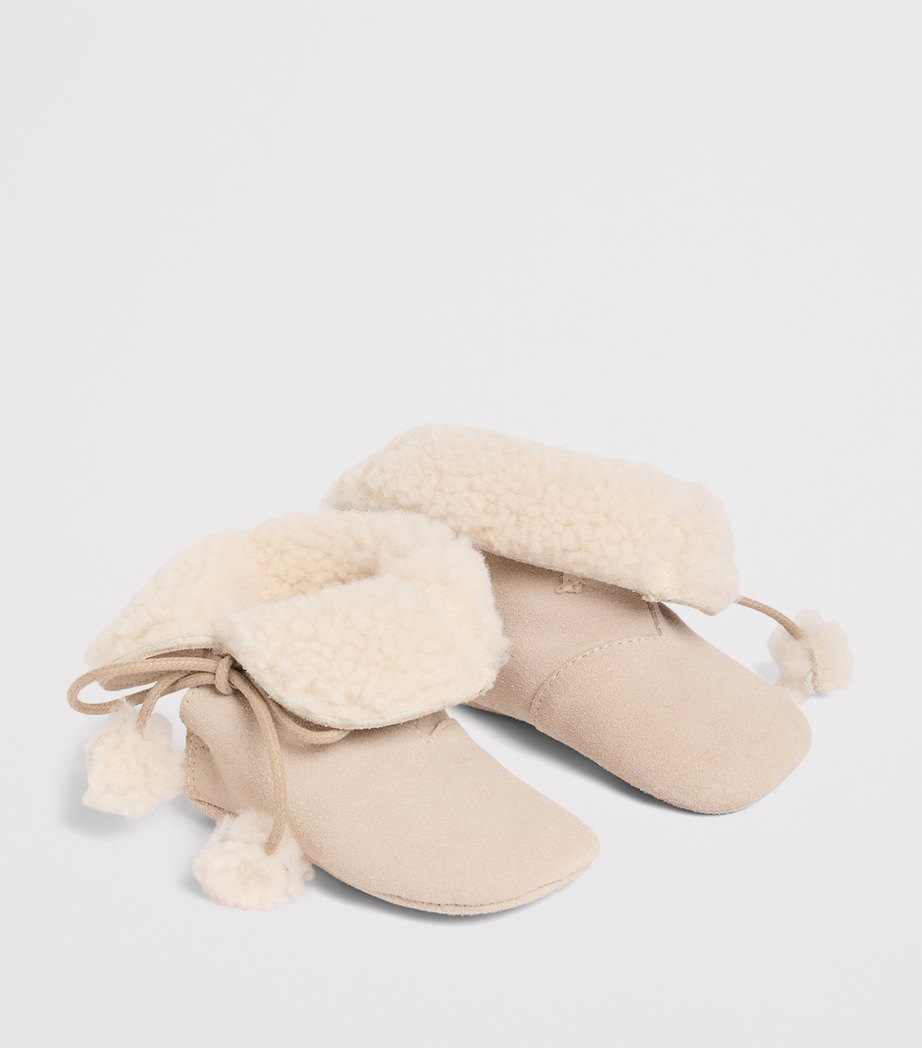 Suede Shearling Booties MASTIC Image 2