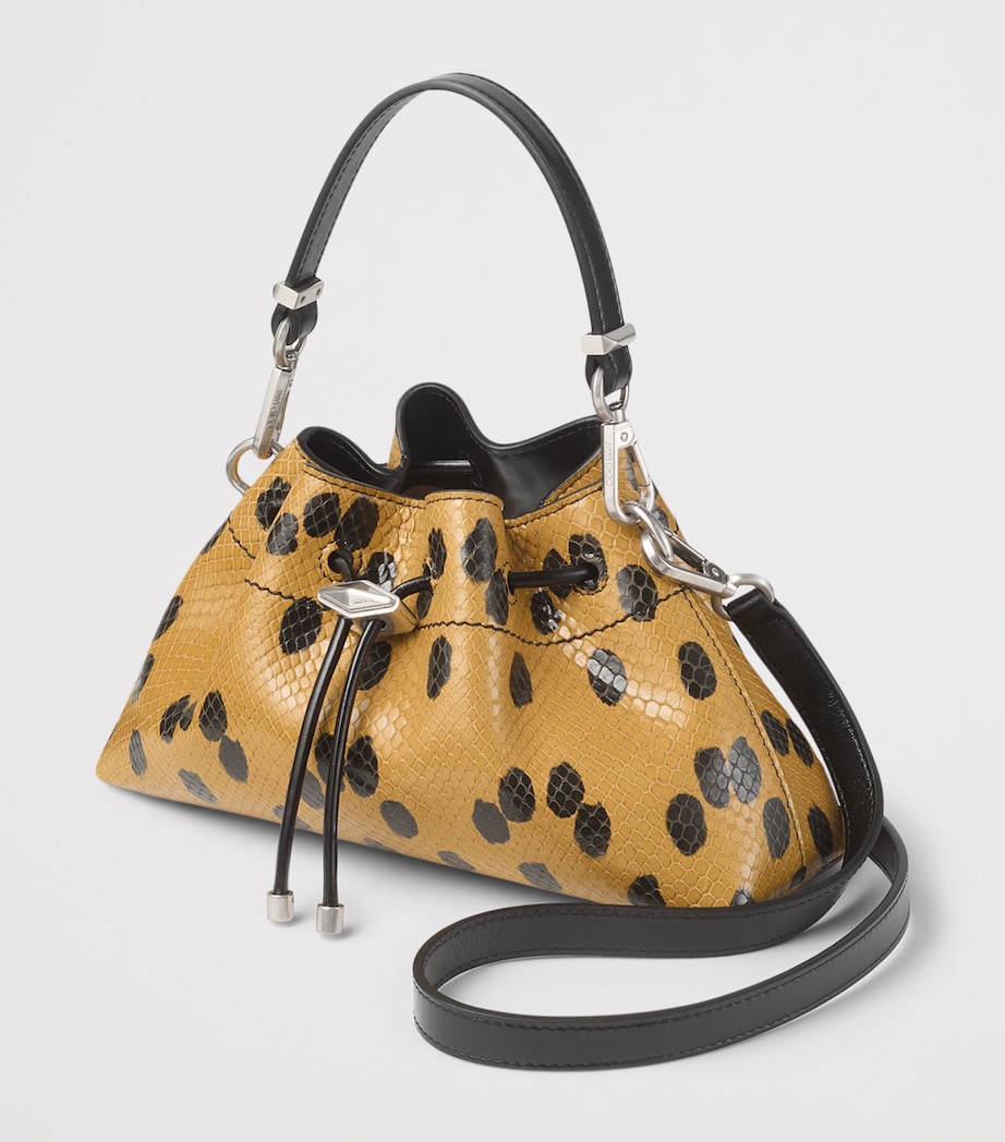 Jimmy Choo Small Leather Cinch Shoulder Bag Cigar/black/antique Image 3