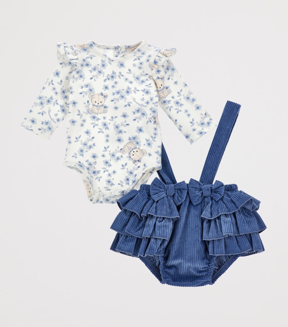 Cotton Bodysuit, Bloomers and Headband Set (1-9 Months) PANNA+AVIO Image 3