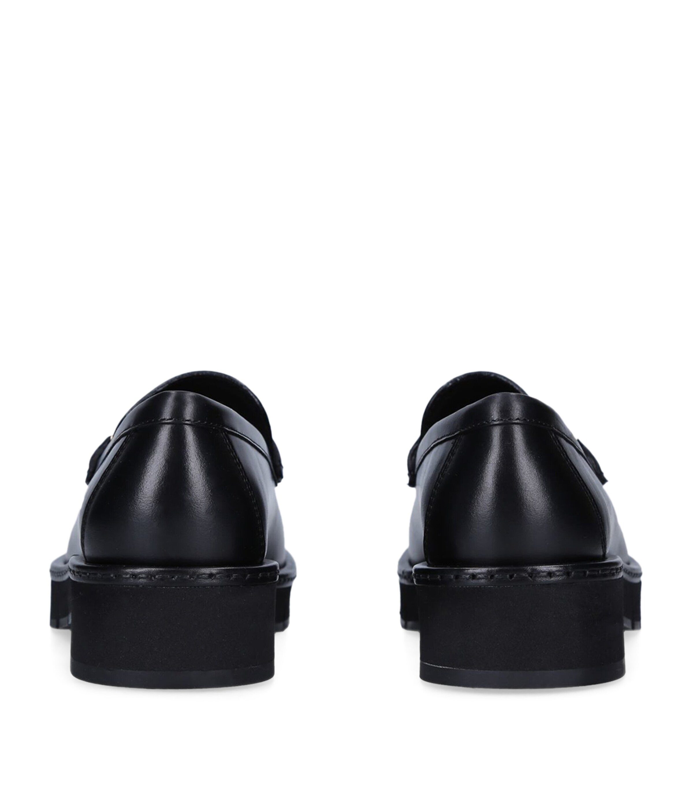 Salvatore Ferragamo Leather Rolo Lug Loafers Black Image 2