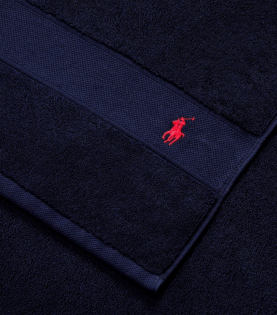 Ralph Lauren Home Polo Player Hand Towel (50cm x 100cm) Newport Navy Image 6