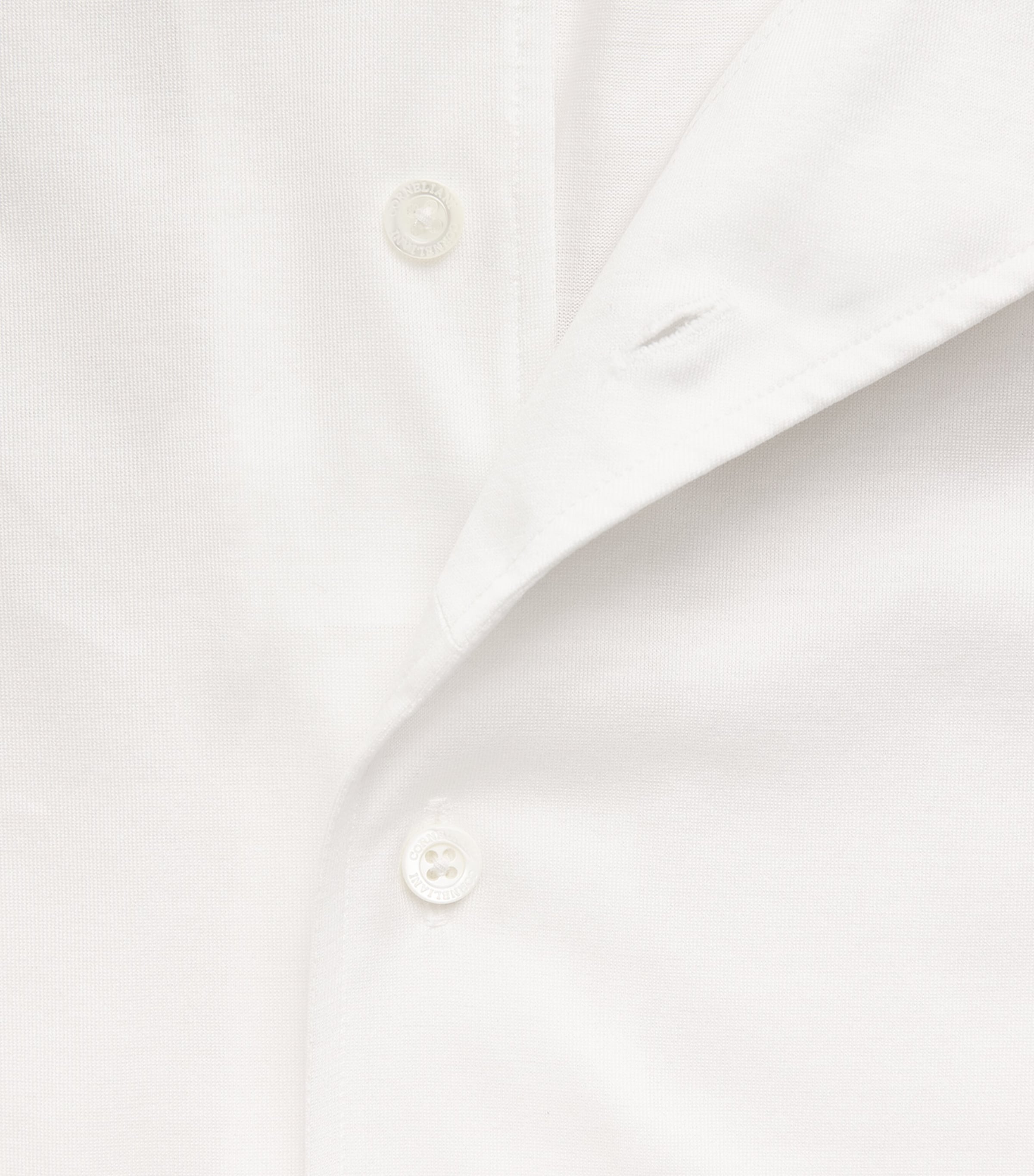 Corneliani Mens Cotton Jersey Shirt Optical White Image 6