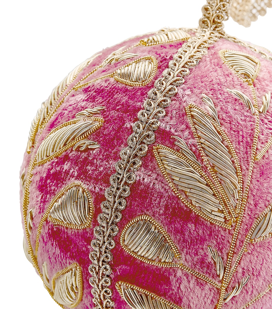 Velvet Pear Vine Bauble PINK Image 2
