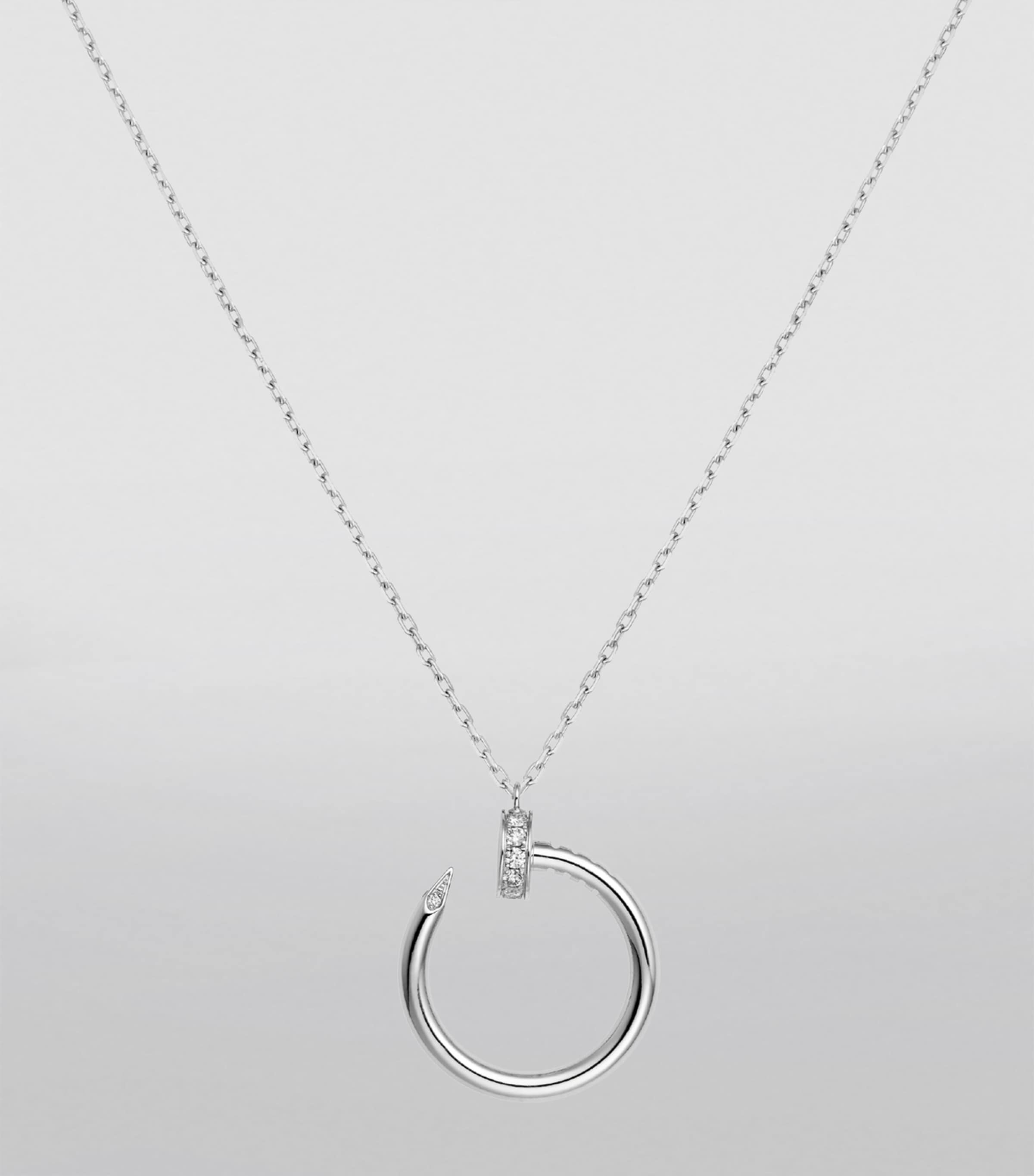 White Gold and Diamond Juste un Clou Necklace WHITE GOLD Image 2