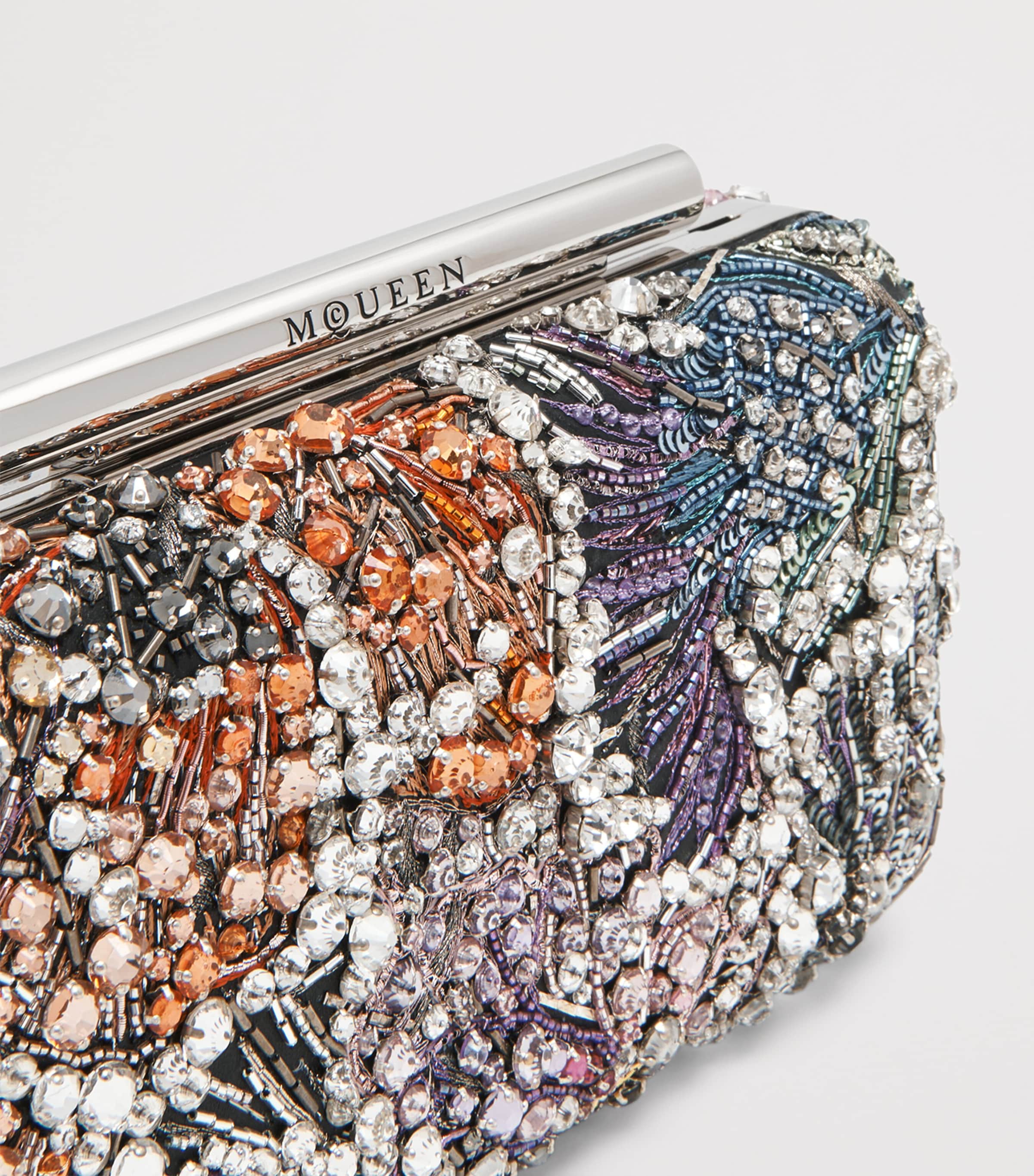 Leather T-Bar Box Clutch Bag 8490 Image 6