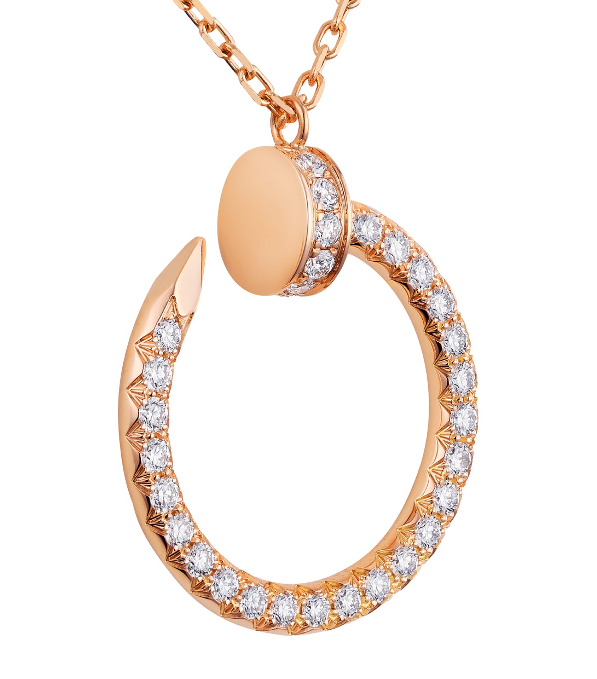 Rose Gold and Pavé Diamond Juste un Clou Necklace ROSE GOLD Image 3