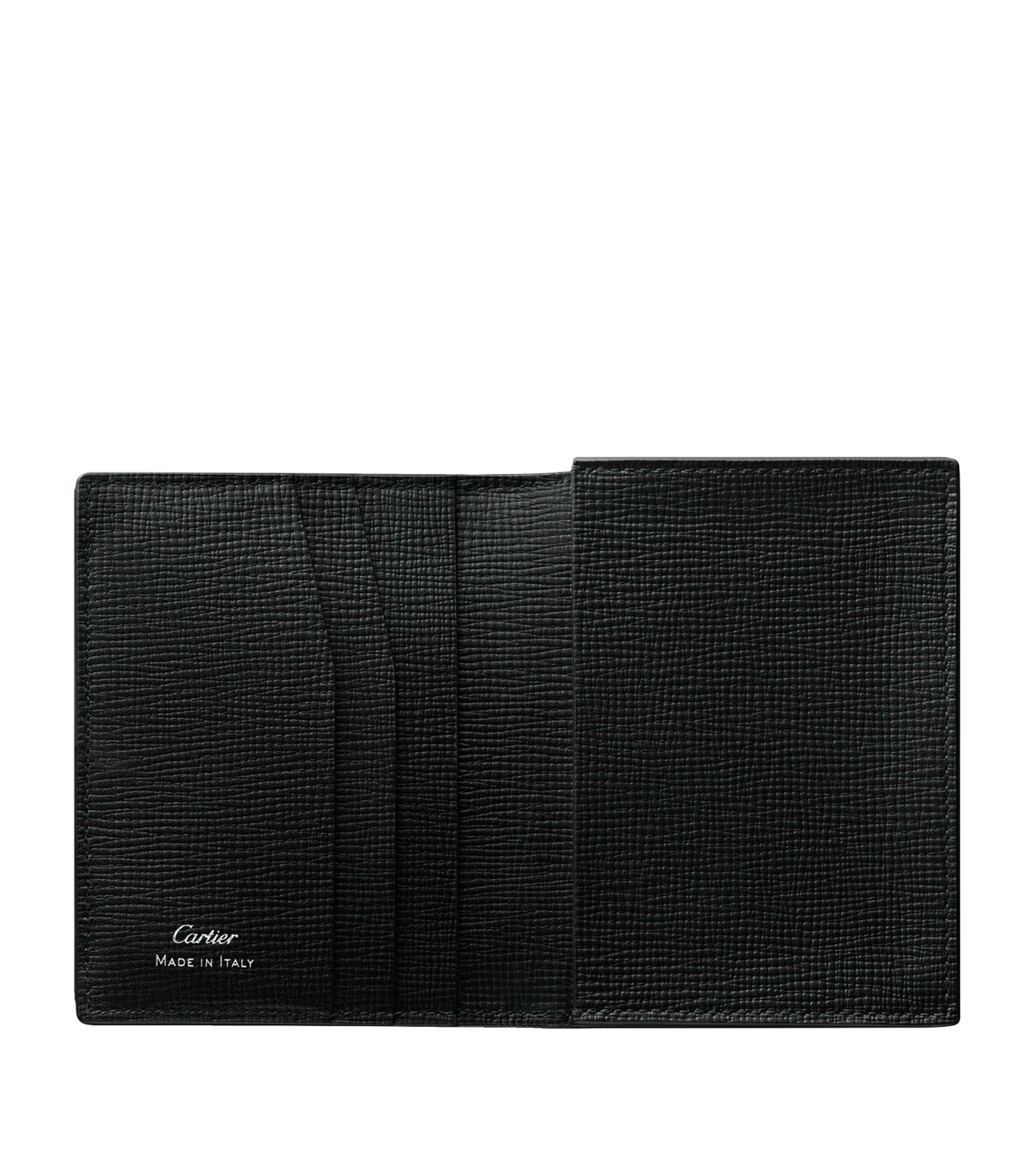Grained Leather Losange Card Holder BLACK Image 2