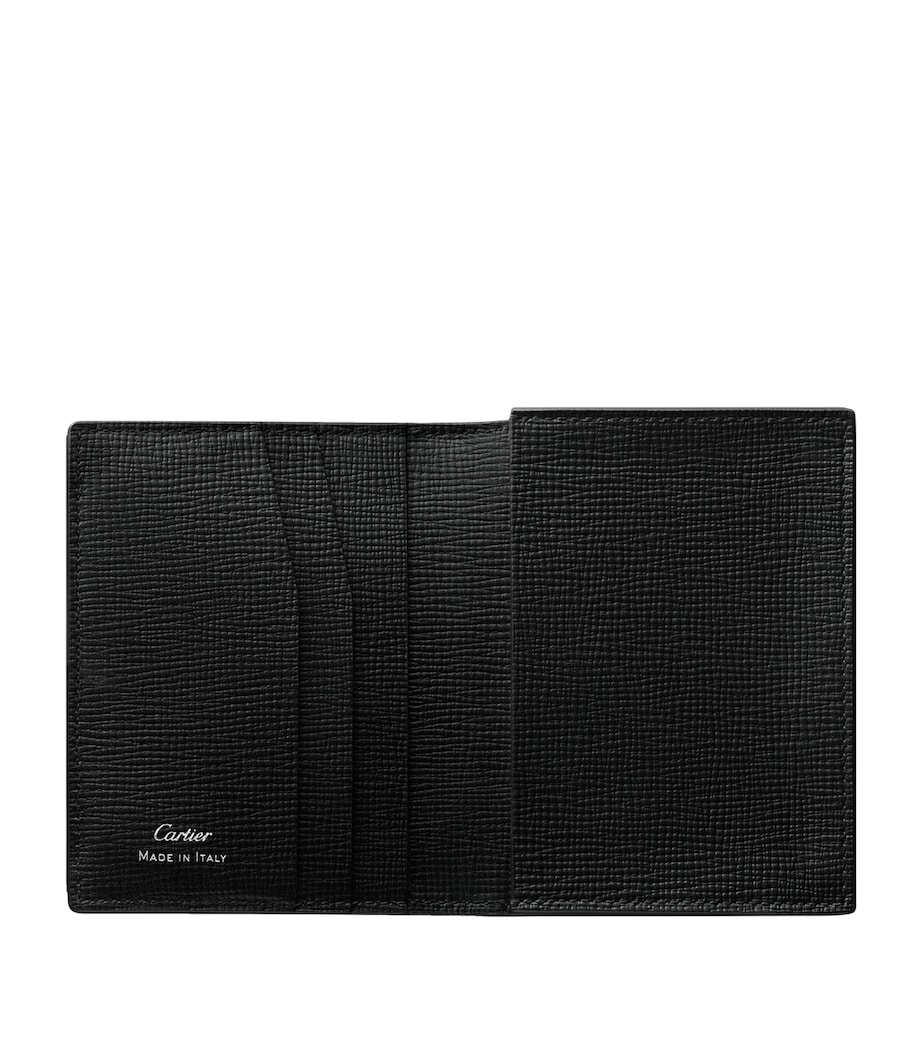 Grained Leather Losange Card Holder BLACK Image 2
