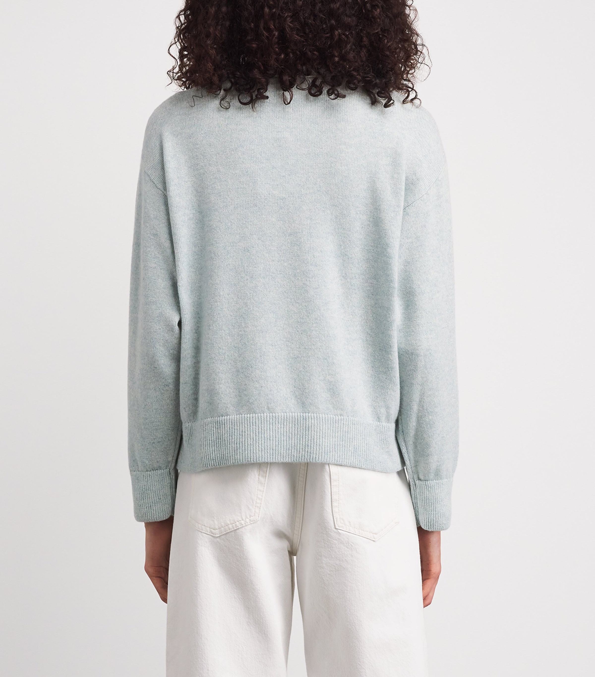 Johnstons Of Elgin Womens Cashmere Stella Sweatshirt Lunan Mint Image 5