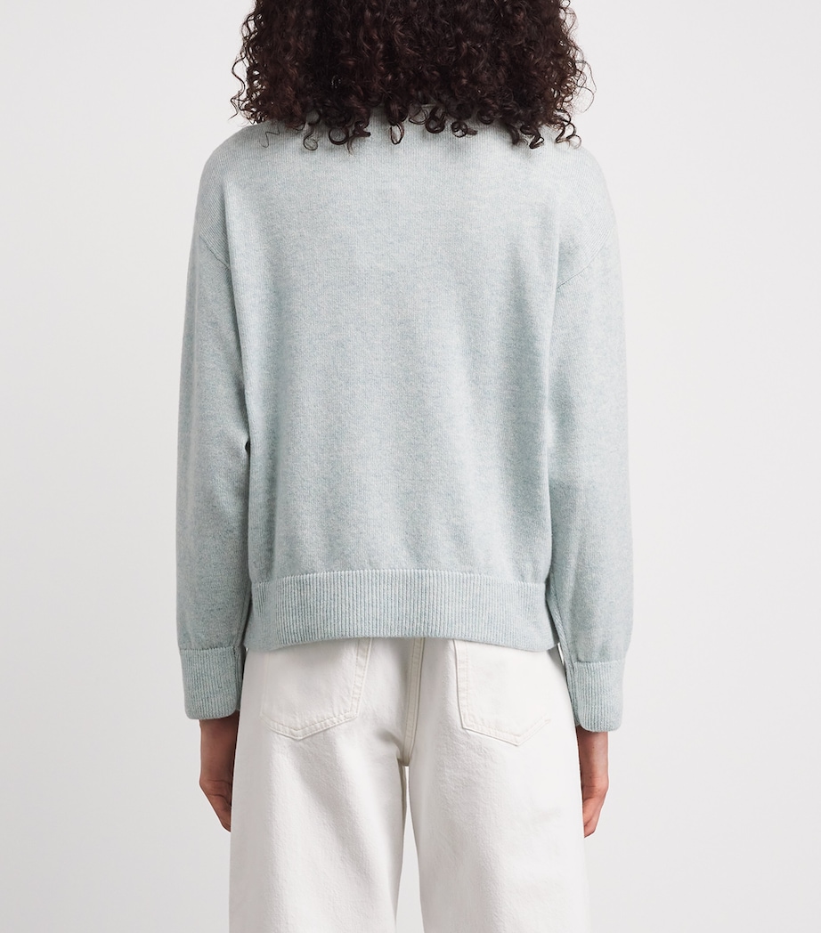 Johnstons Of Elgin Womens Cashmere Stella Sweatshirt Lunan Mint Image 5