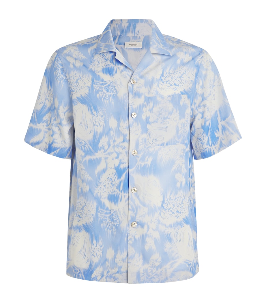 Floral Print Shirt 310 BLUE Image 1