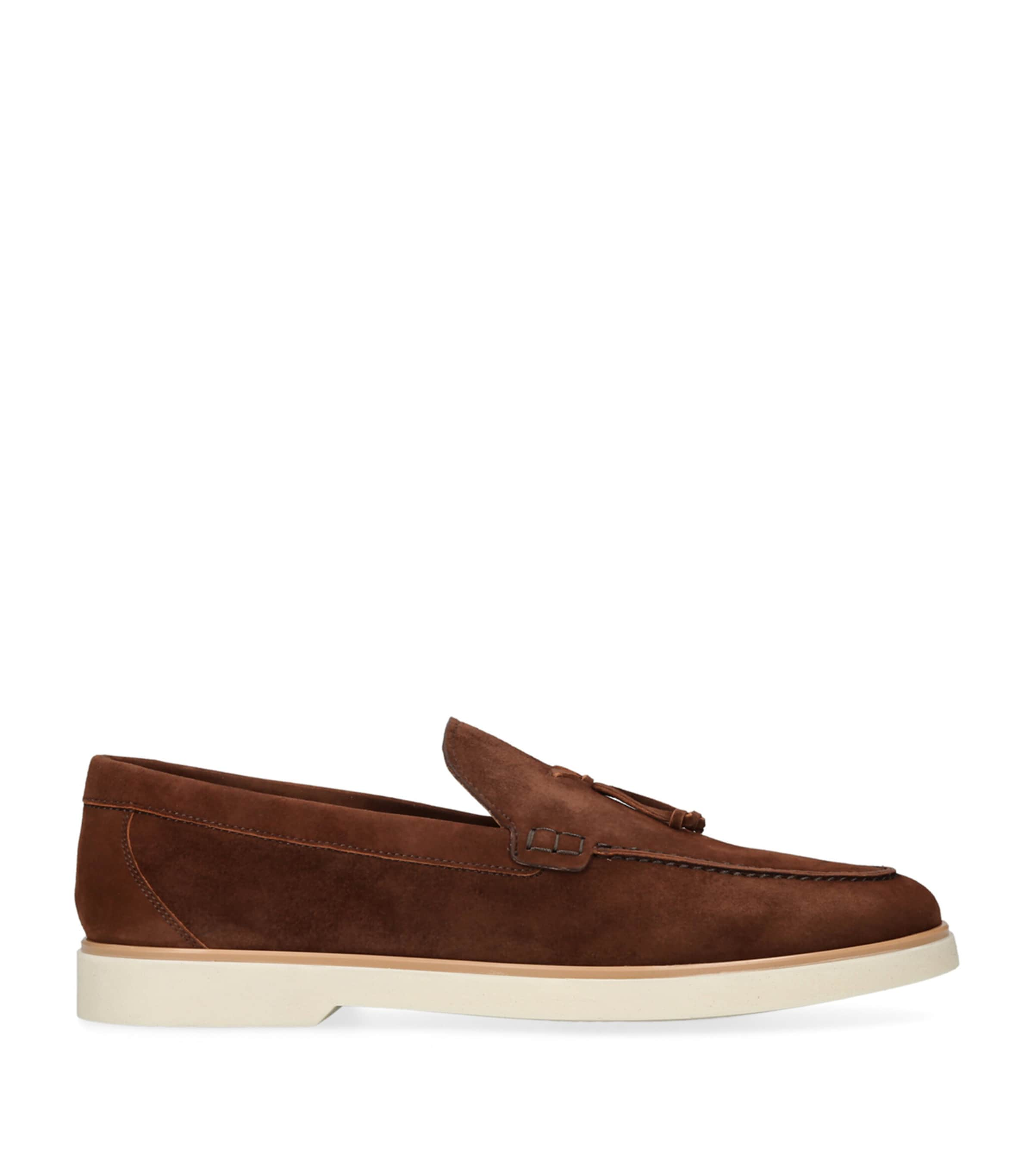 Shop Magnanni Suede Alea Tassel Loafers In Brown