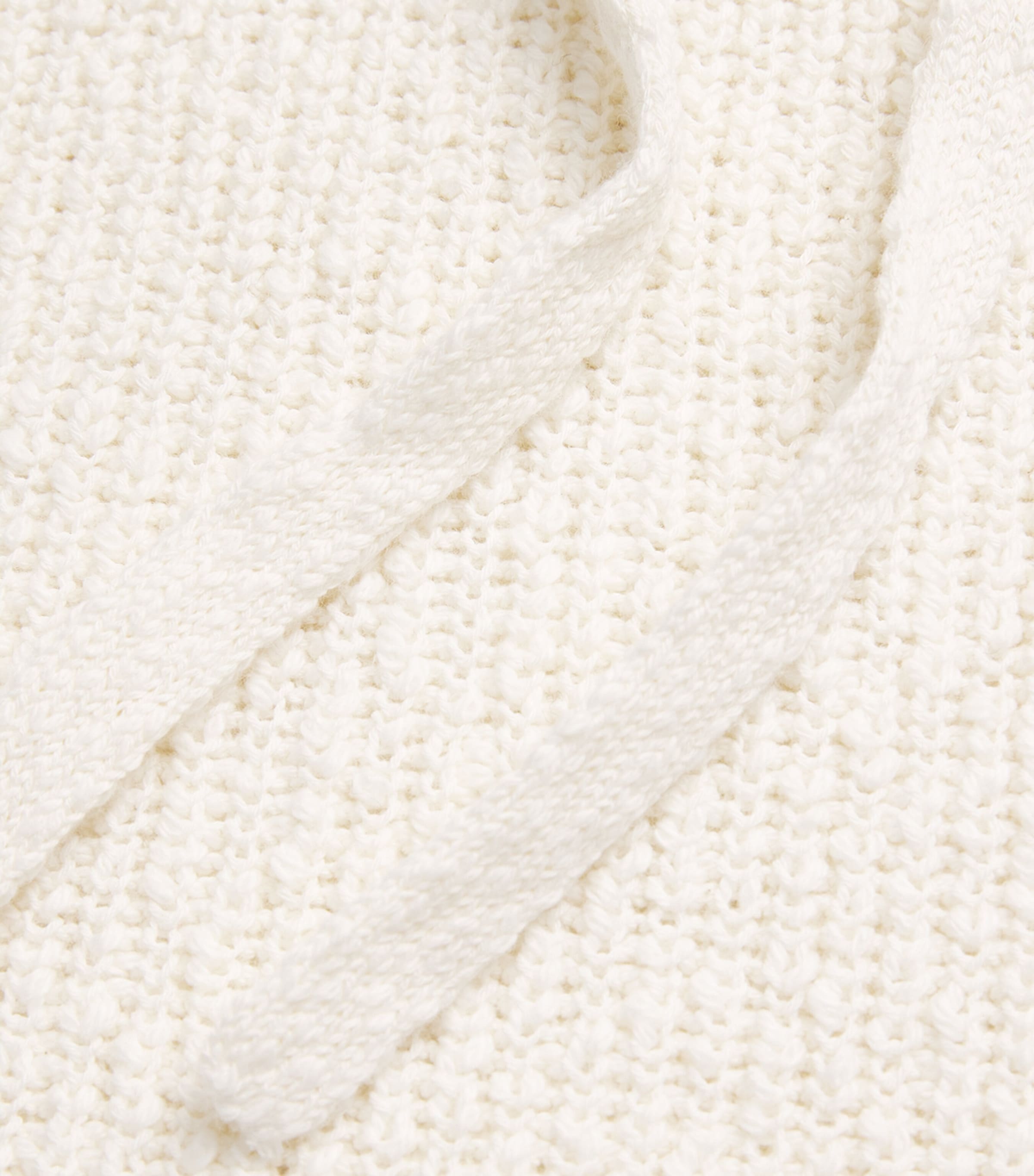 COMMAS Mens Cotton Knit Hoodie White Image 6