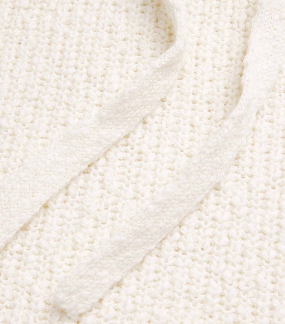 COMMAS Mens Cotton Knit Hoodie White Image 6