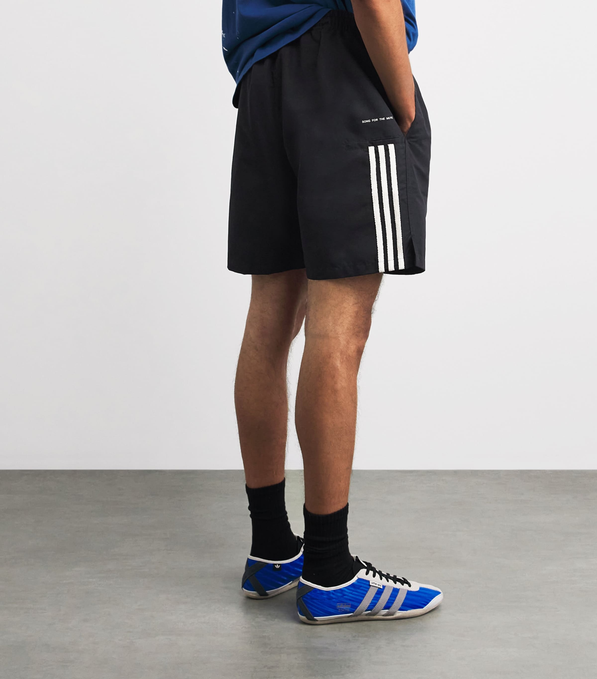 adidas Mens x Song for the Mute Drawstring Shorts Black Image 5