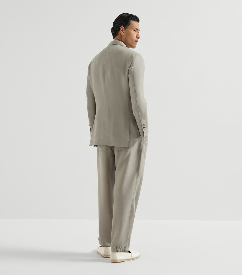 Brunello Cucinelli Mens Linen 3-Piece Suit Image 3