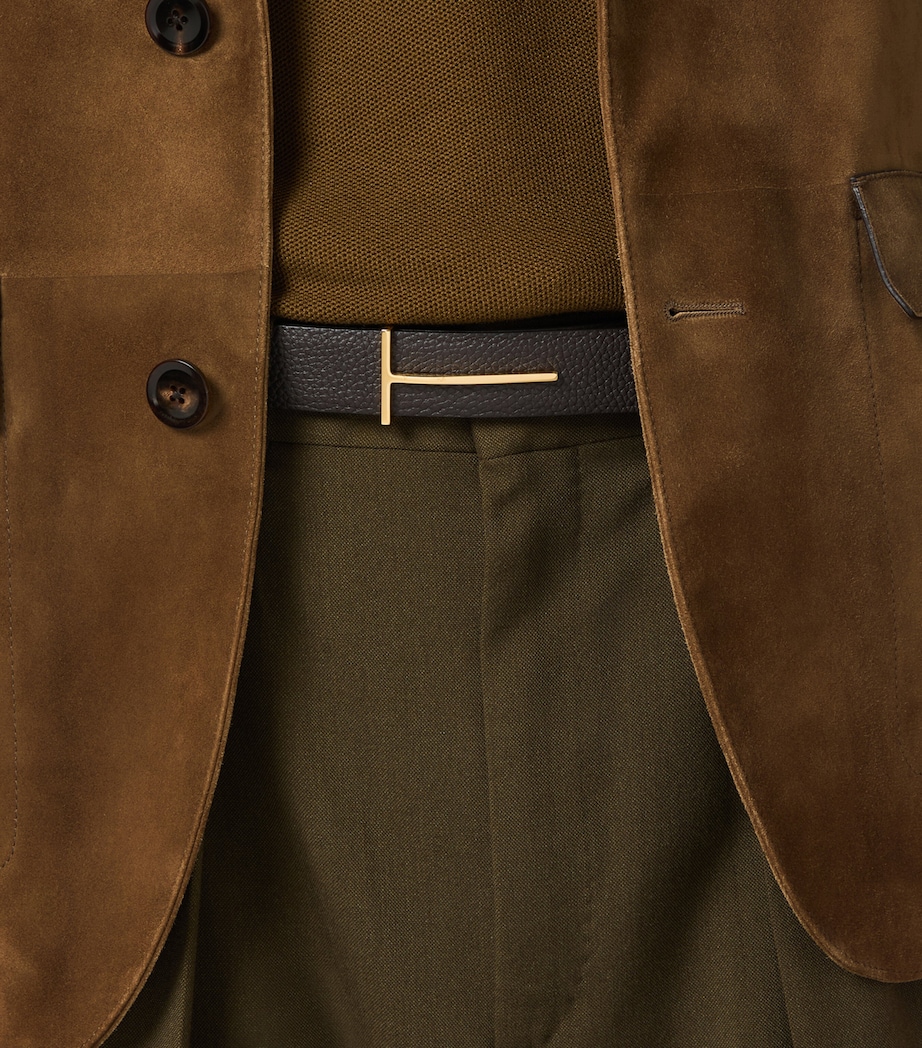 Calf Leather Slim T Belt ENB Image 3