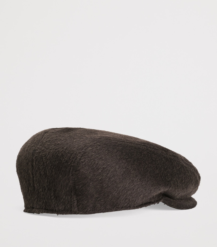 Llama-Wool Flat Cap M0682-EBONY Image 2